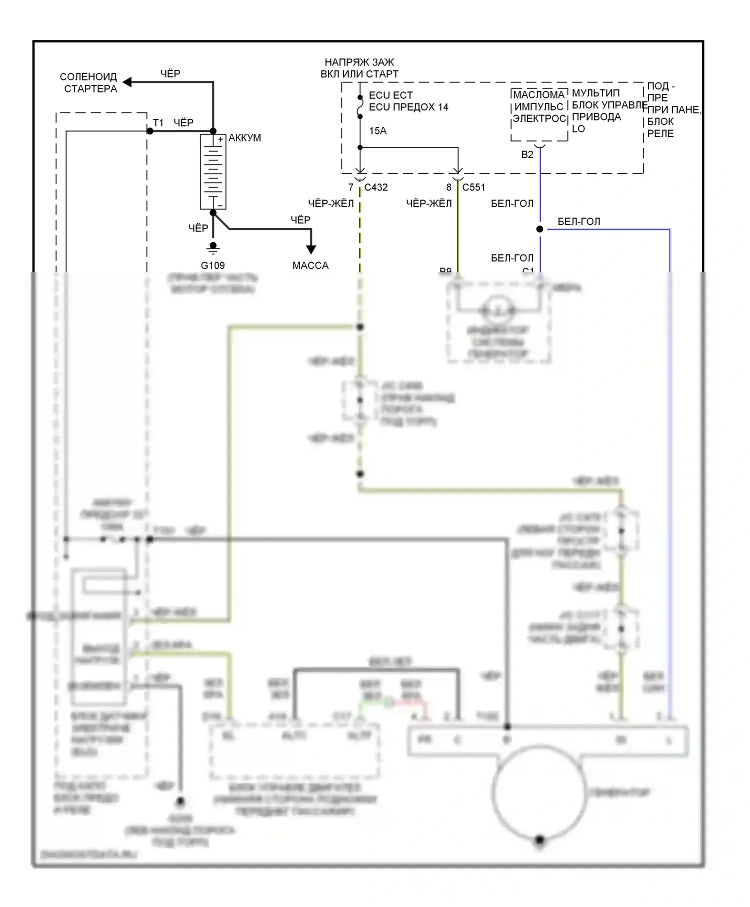 Prelude Honda V (1996-2001): Электросхема генератора 