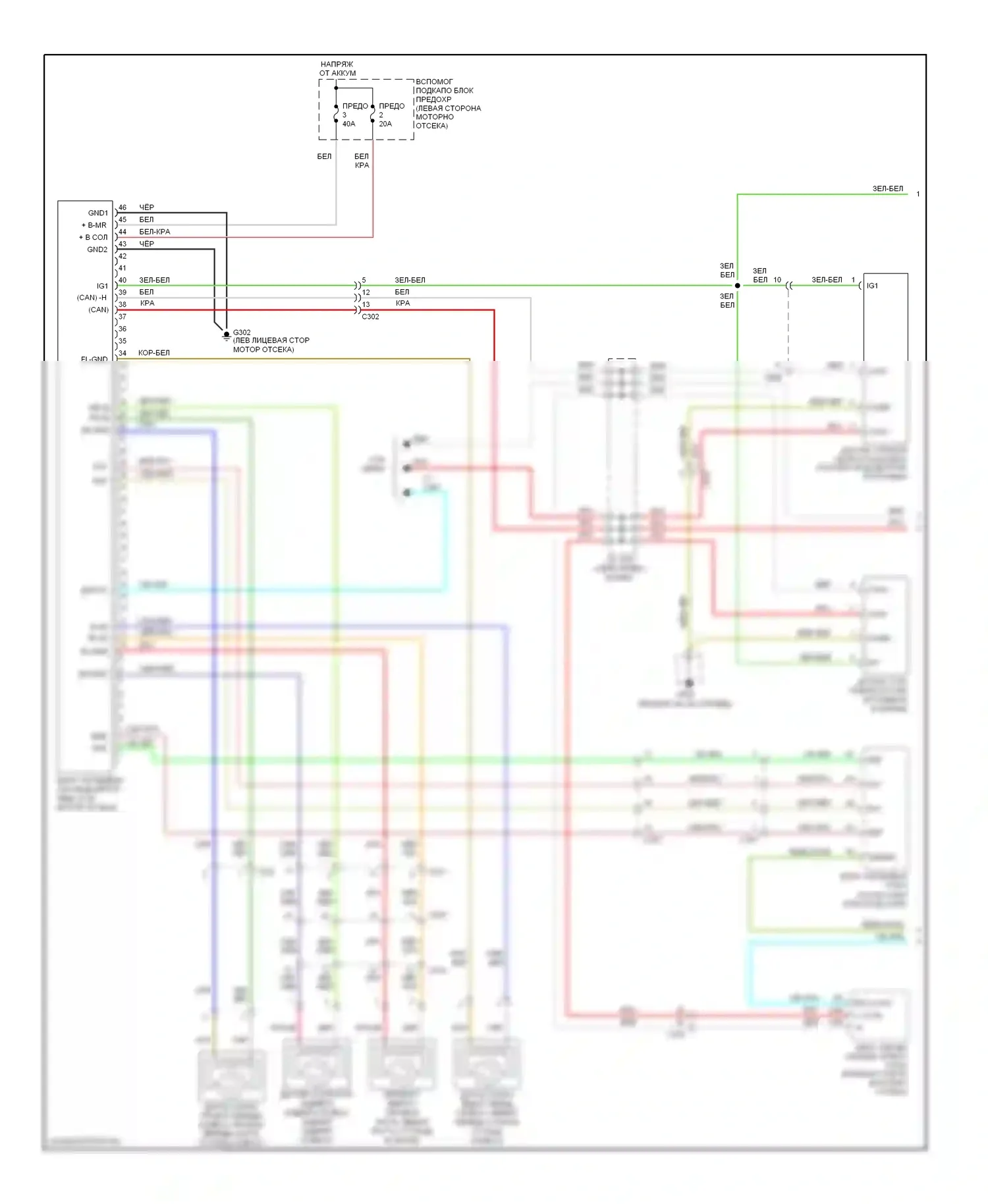 Ridgeline Honda I рестайлинг (2009-2014): Антиблокировочная система abs электросхема (1 из 2) 