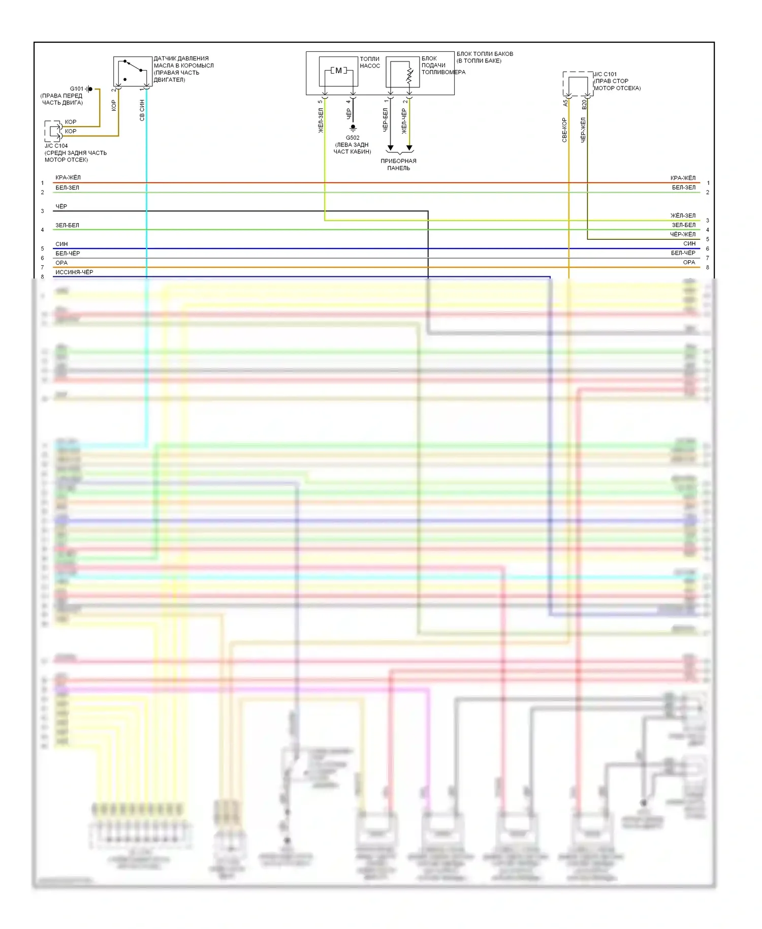 Ridgeline Honda I рестайлинг (2009-2014): Электросхема двигателя 3.5l (2 из 7) 