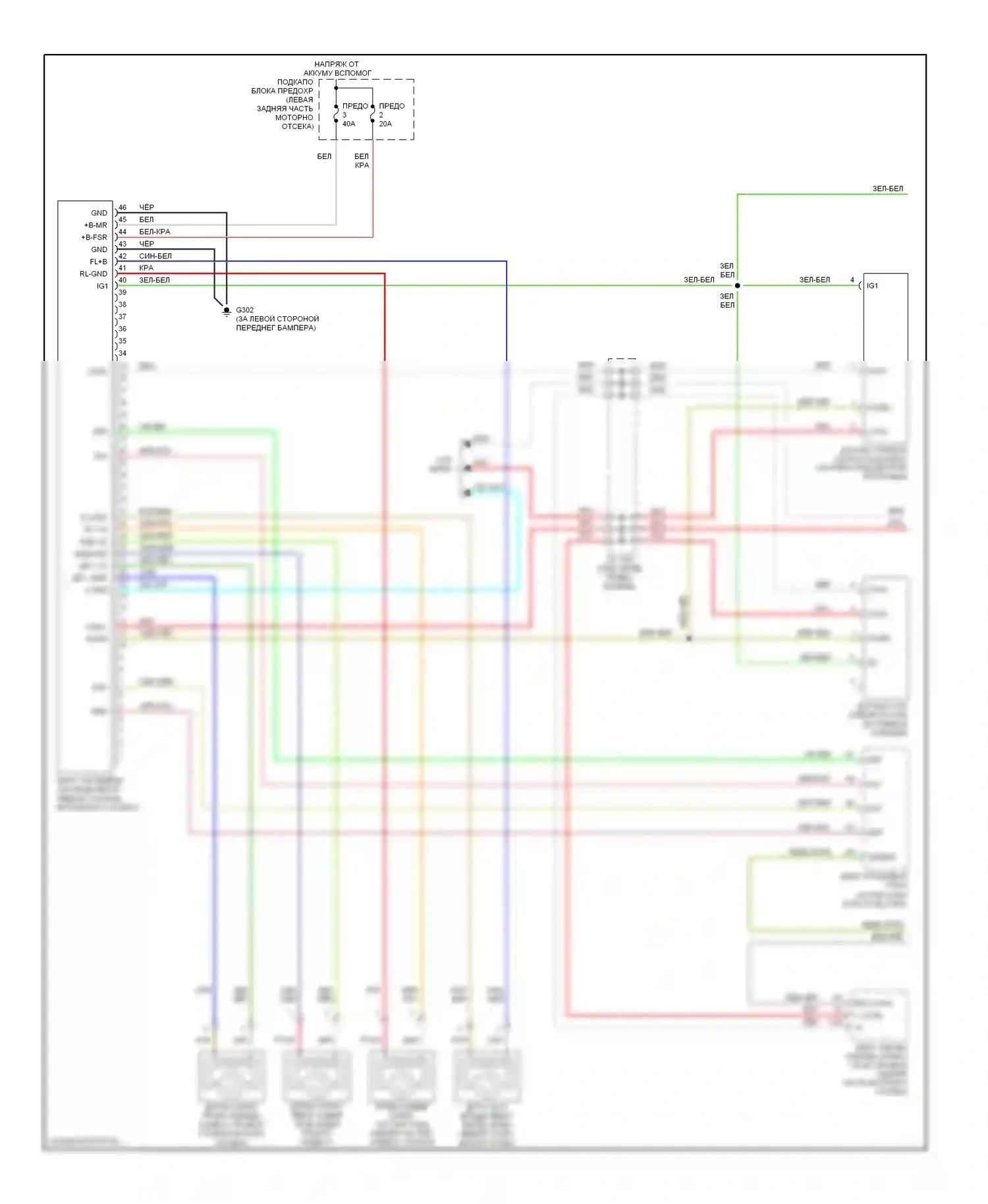 Ridgeline Honda I (2005-2009): Антиблокировочная система abs электросхема (1 из 2) 