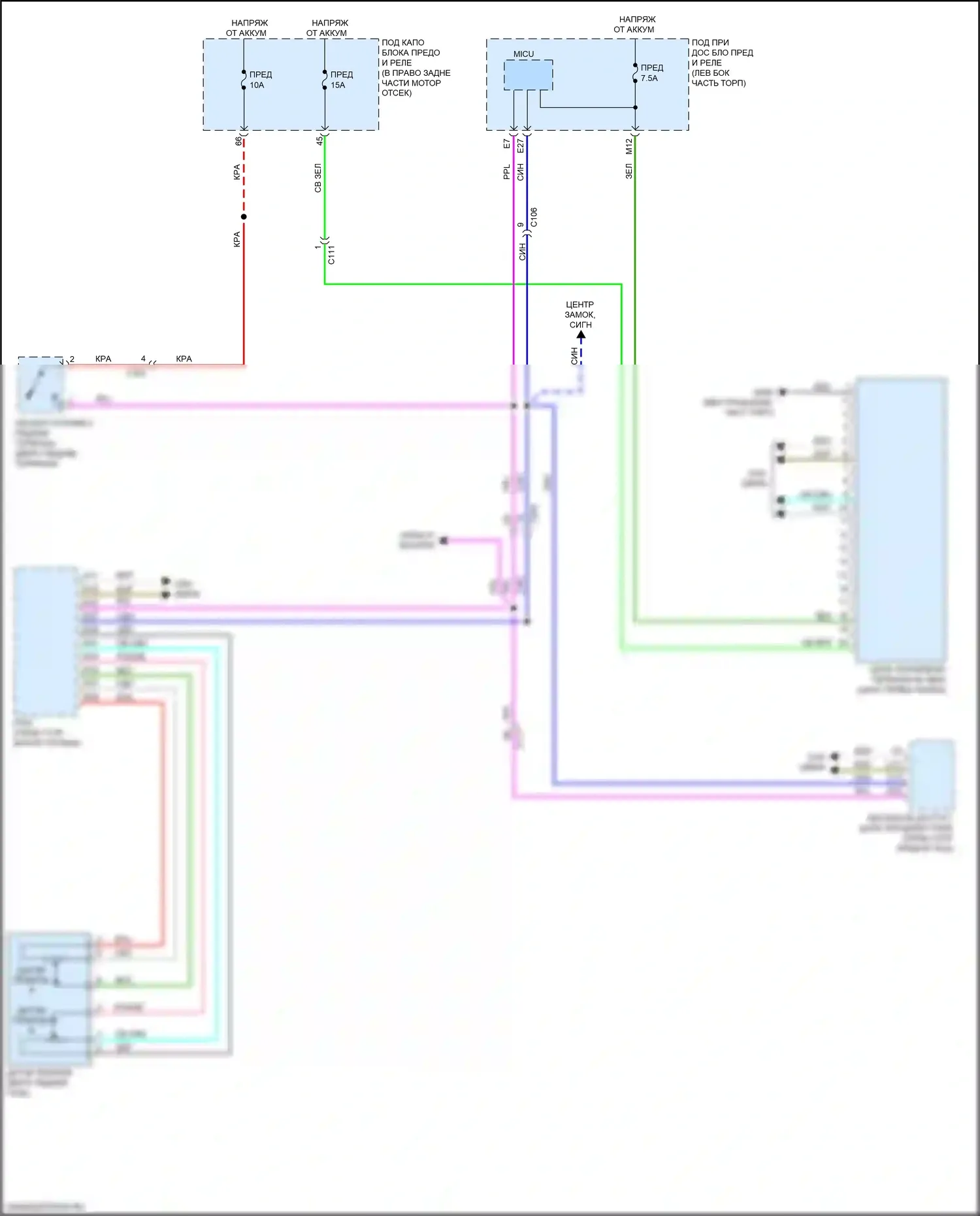 Ridgeline Honda II рестайлинг (2021-2024): Электросхема блокировки селектора 