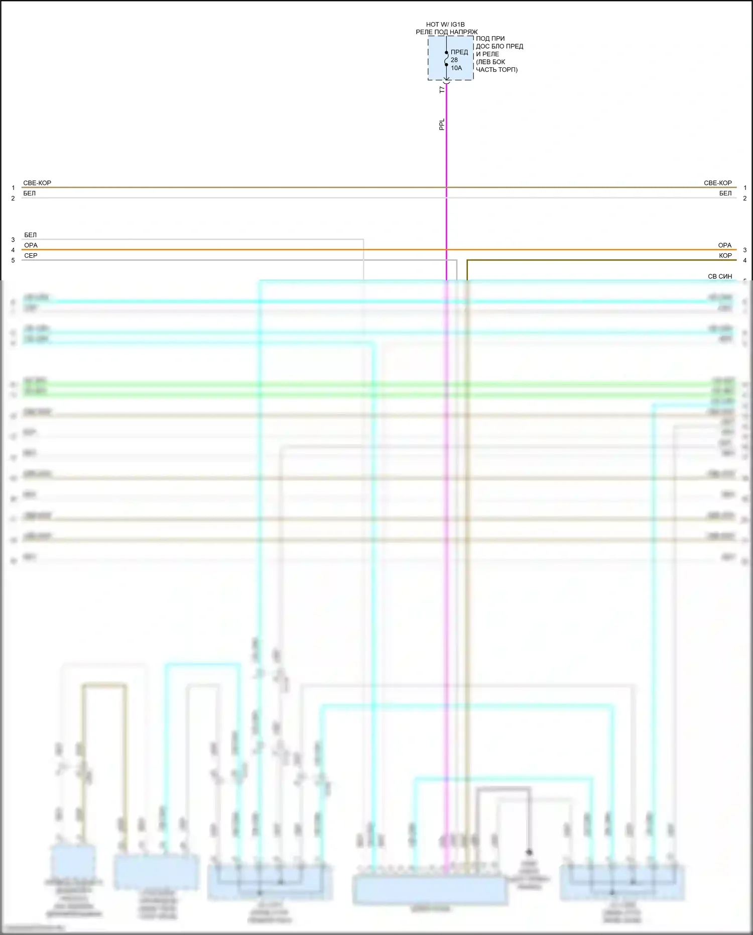 Ridgeline Honda II рестайлинг (2021-2024): Can шина электросхема (2 из 6) 