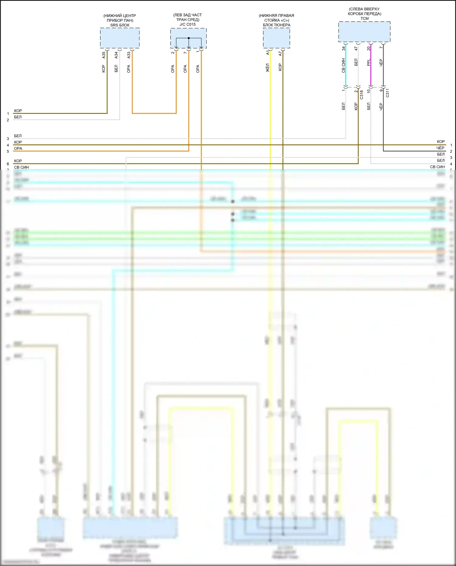 Ridgeline Honda II рестайлинг (2021-2024): Can шина электросхема (5 из 6) 