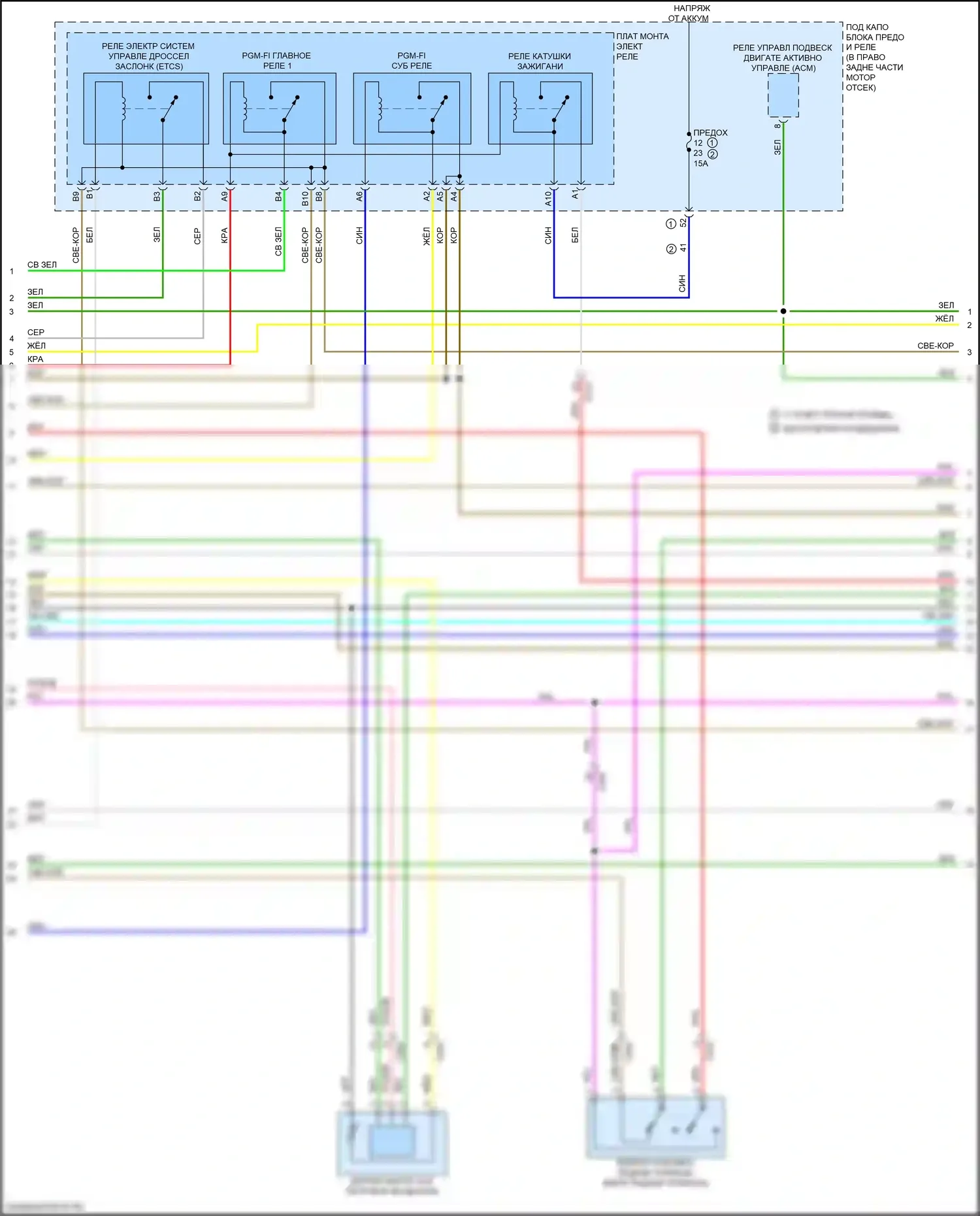 Ridgeline Honda II рестайлинг (2021-2024): Электросхема двигателя 3.5l (2 из 9) 
