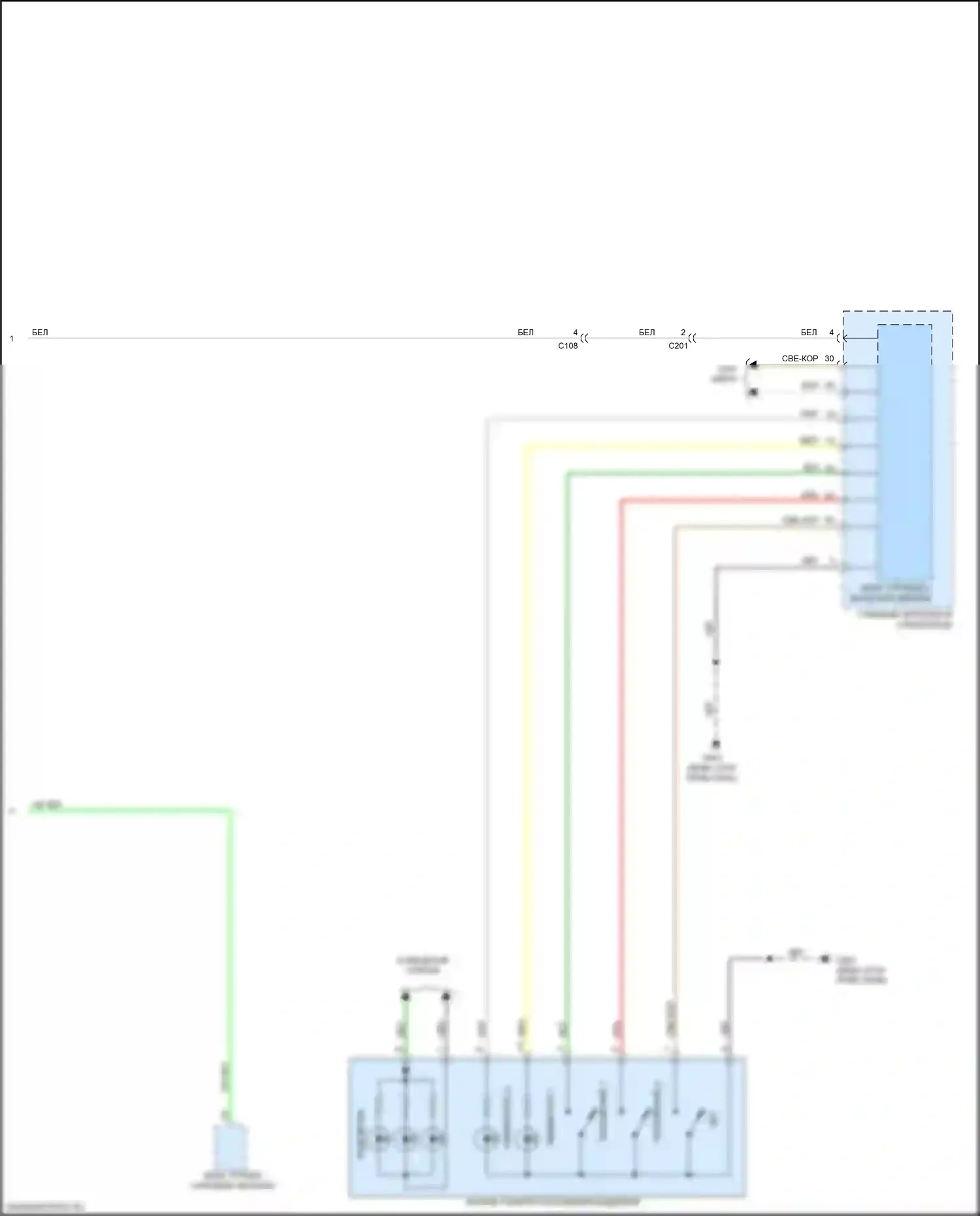 Ridgeline Honda II рестайлинг (2021-2024): Электросхема сиденья памяти (2 из 2) 