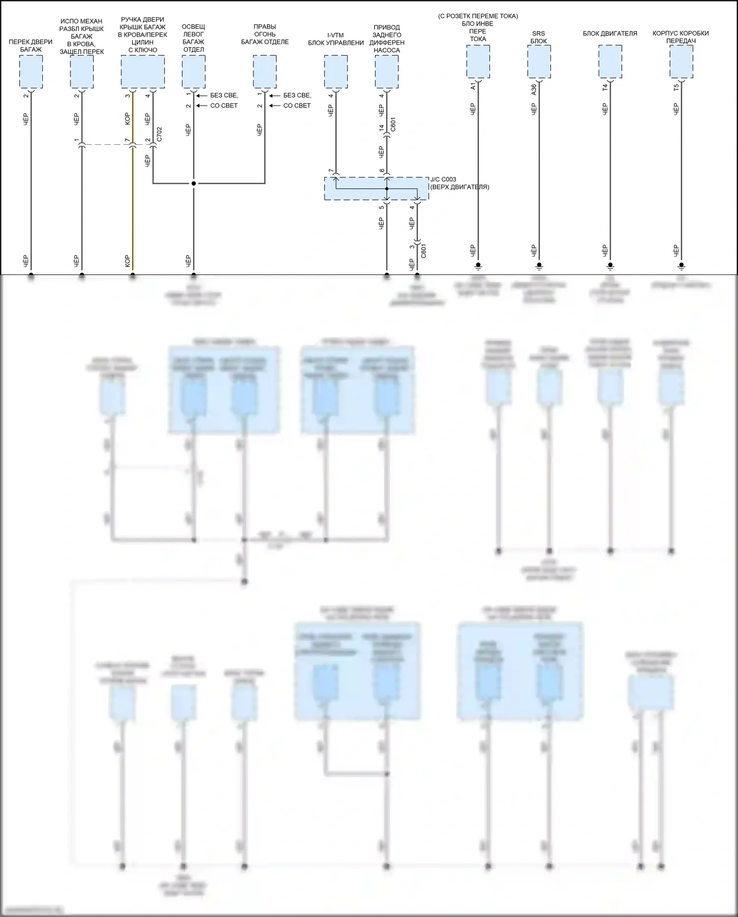 Ridgeline Honda II рестайлинг (2021-2024): Электросхема распределения массы (7 из 7) 