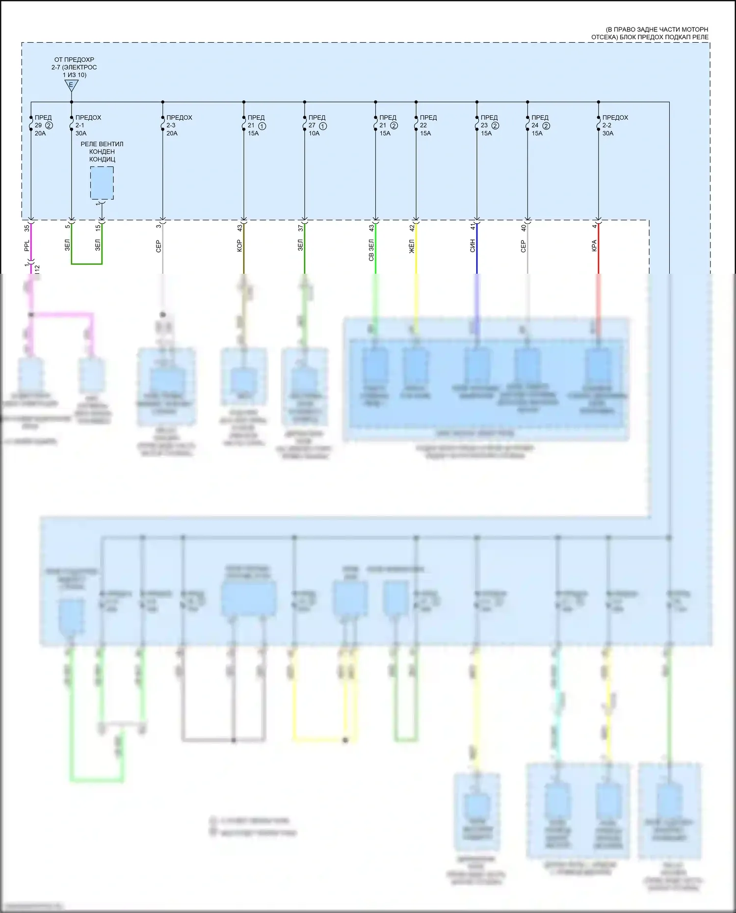 Ridgeline Honda II (2016-2021): Электросхема блока предохранителей реле (10 из 10) 