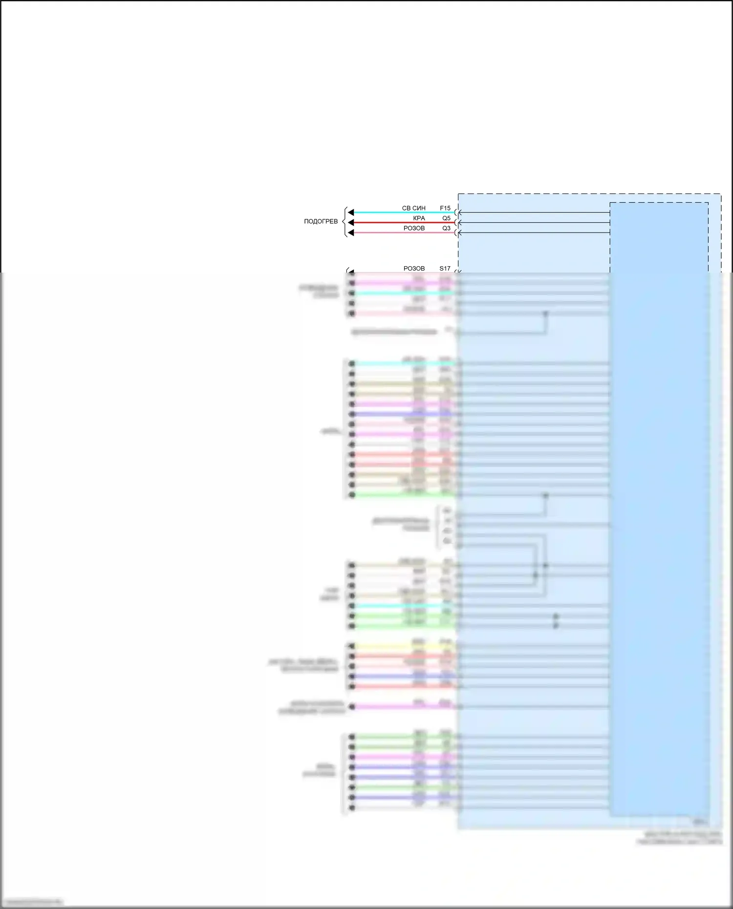 Ridgeline Honda II (2016-2021): Электросхема блоков управления кузовом (2 из 2) 