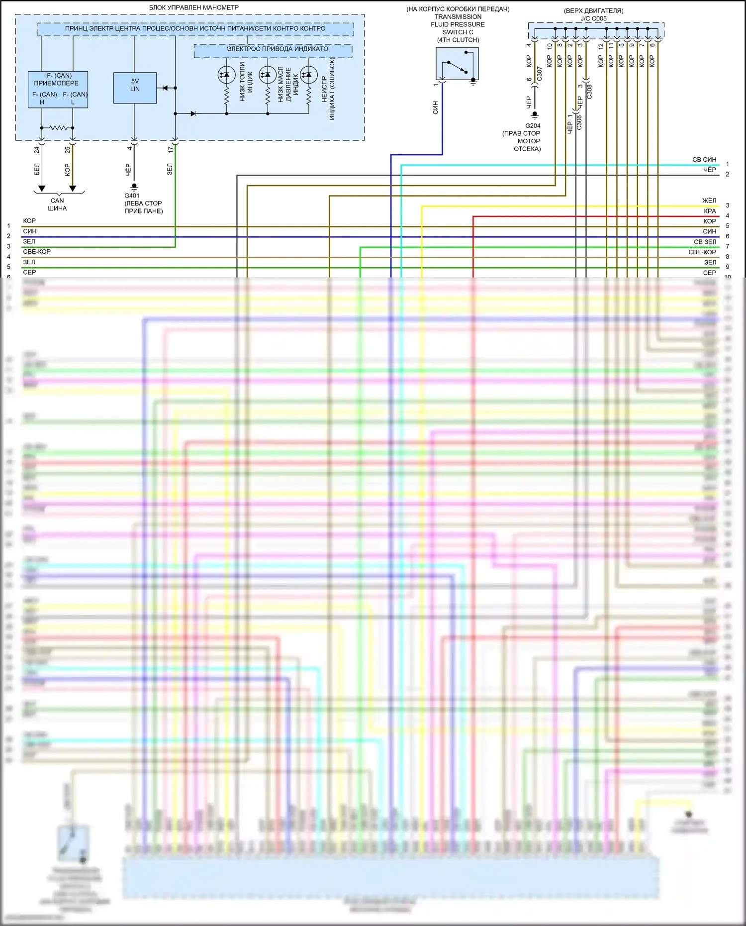 Ridgeline Honda II (2016-2021): Электросхема двигателя 3.5l (6 из 9) 