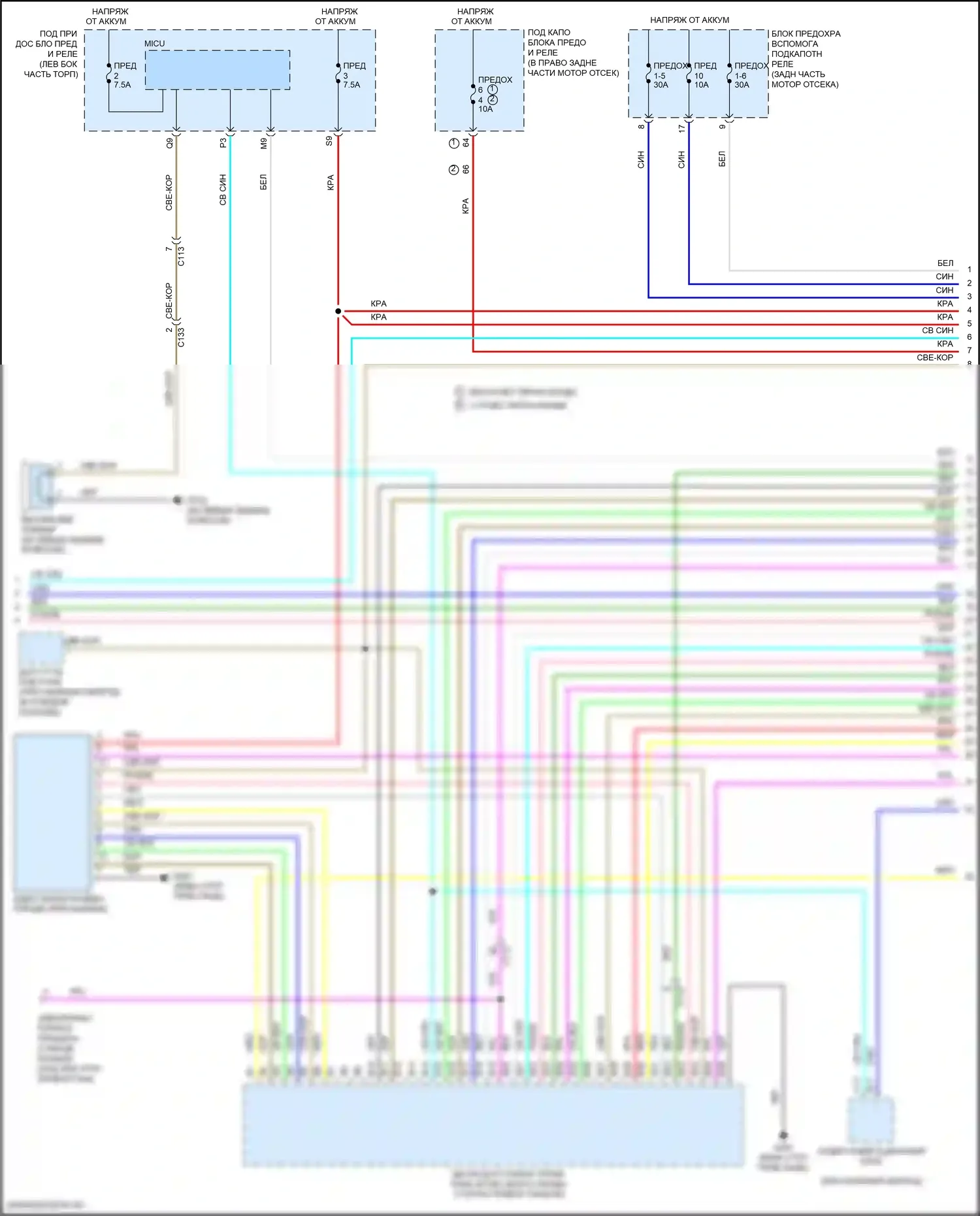 Ridgeline Honda II (2016-2021): Сигнализации электросхема (3 из 7) 