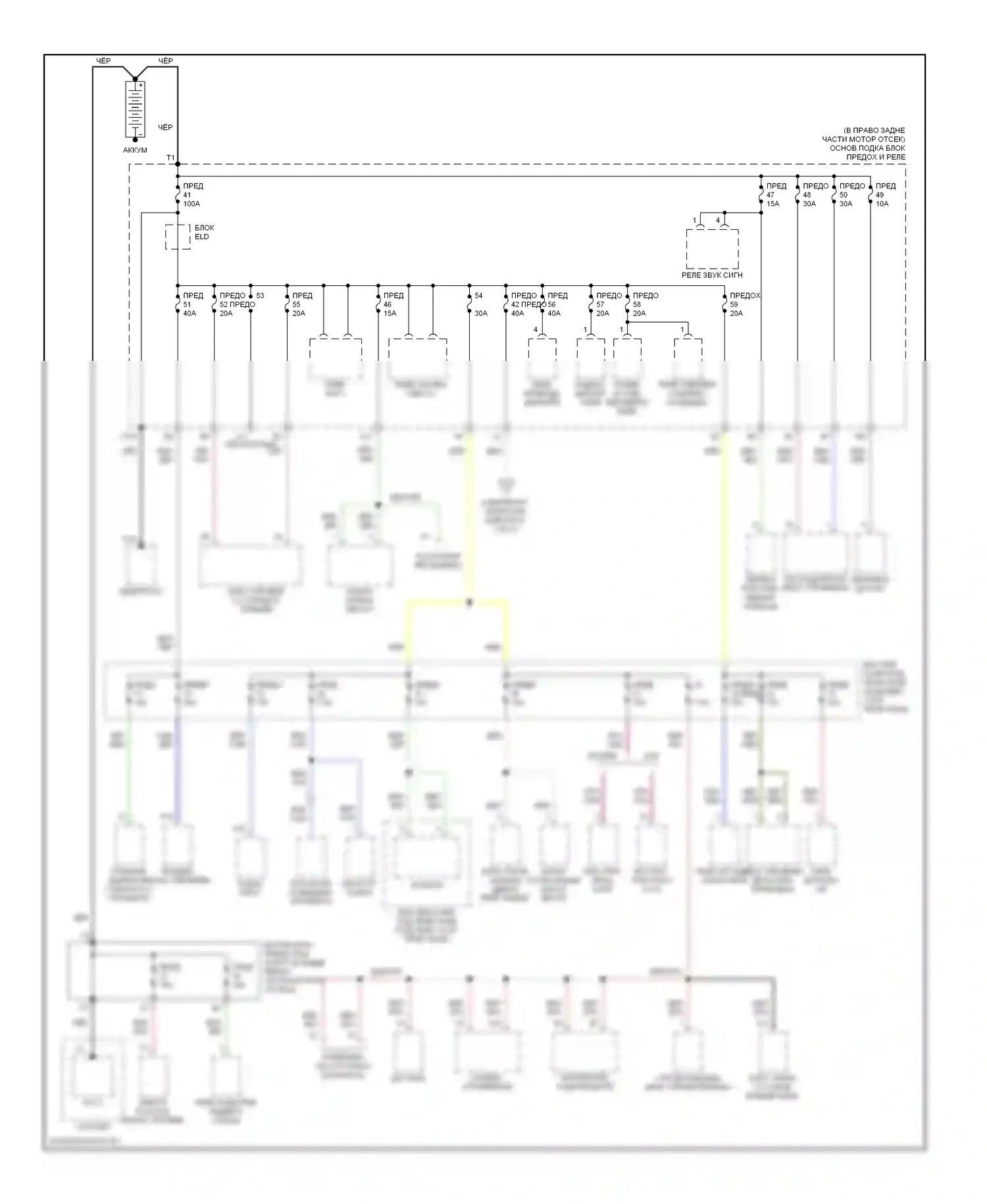 S2000 Honda I (2004-2009): Электросхема блока предохранителей реле (1 из 3) 
