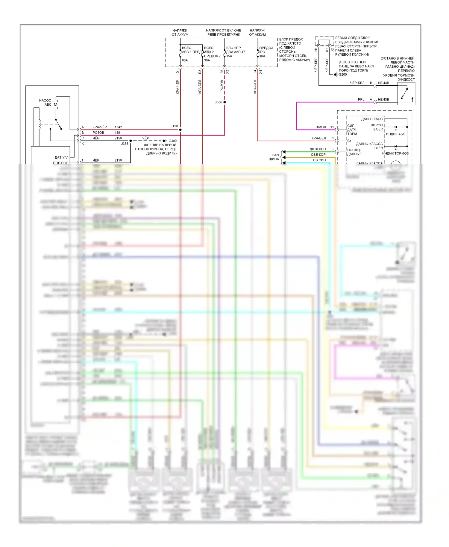 H2 Hummer I рестайлинг (2007-2009): Антиблокировочная система abs электросхема 