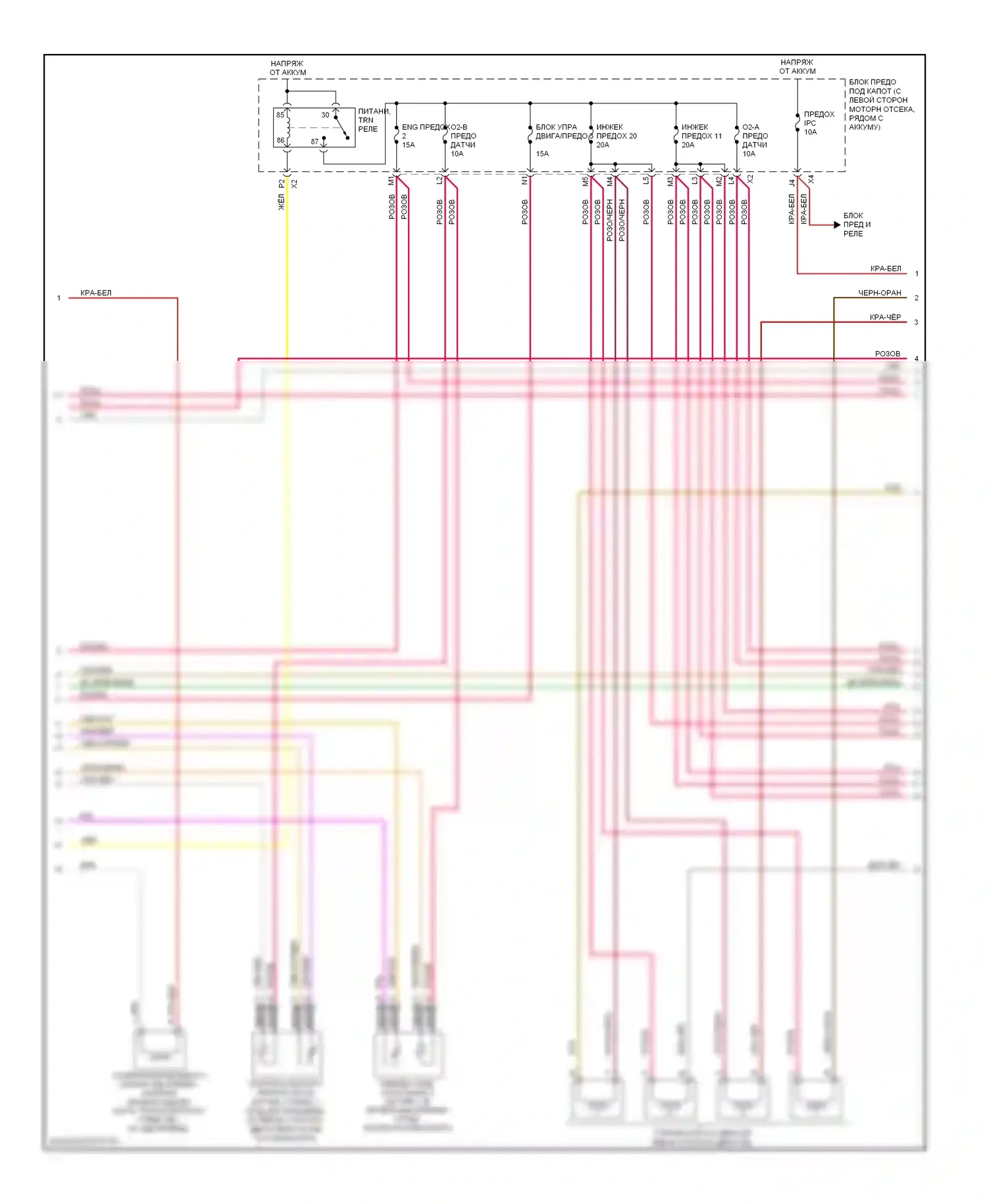 H2 Hummer I рестайлинг (2007-2009): Электросхема двигателя 6.2l vin 8 (2 из 5) 
