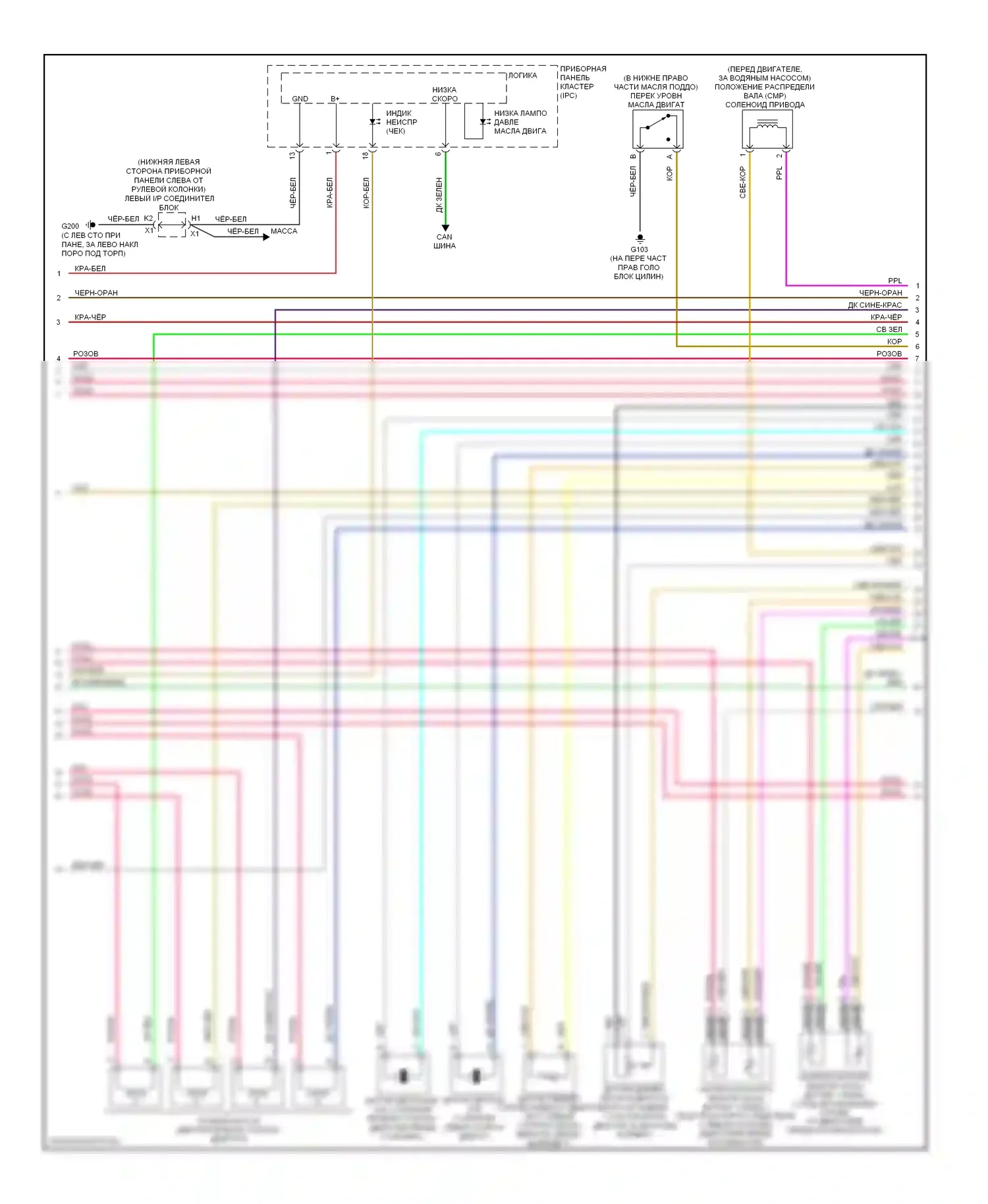H2 Hummer I рестайлинг (2007-2009): Электросхема двигателя 6.2l vin 8 (3 из 5) 