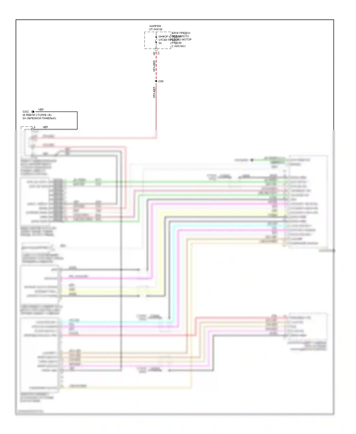 H2 Hummer I рестайлинг (2007-2009): Электросхема дисплея 