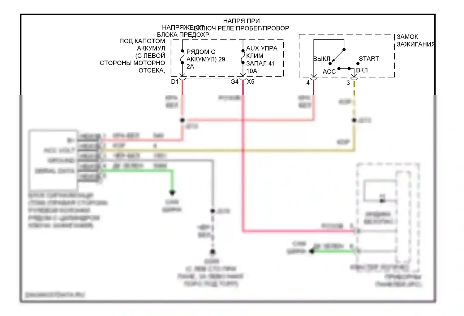 H2 Hummer I рестайлинг (2007-2009): Электросхема пассажирского ключа 