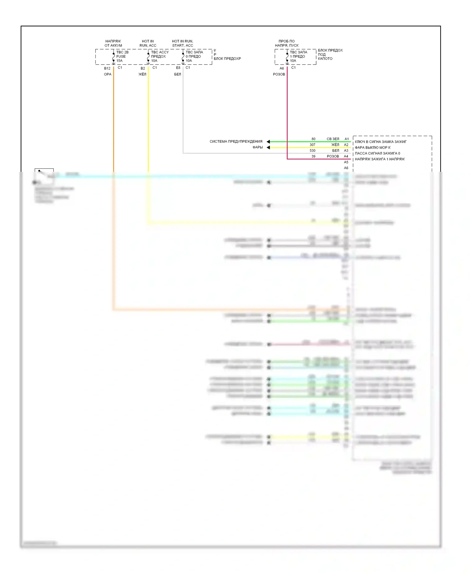 H2 Hummer I (2002-2007): Электросхема блоков управления кузовом (2 из 2) 