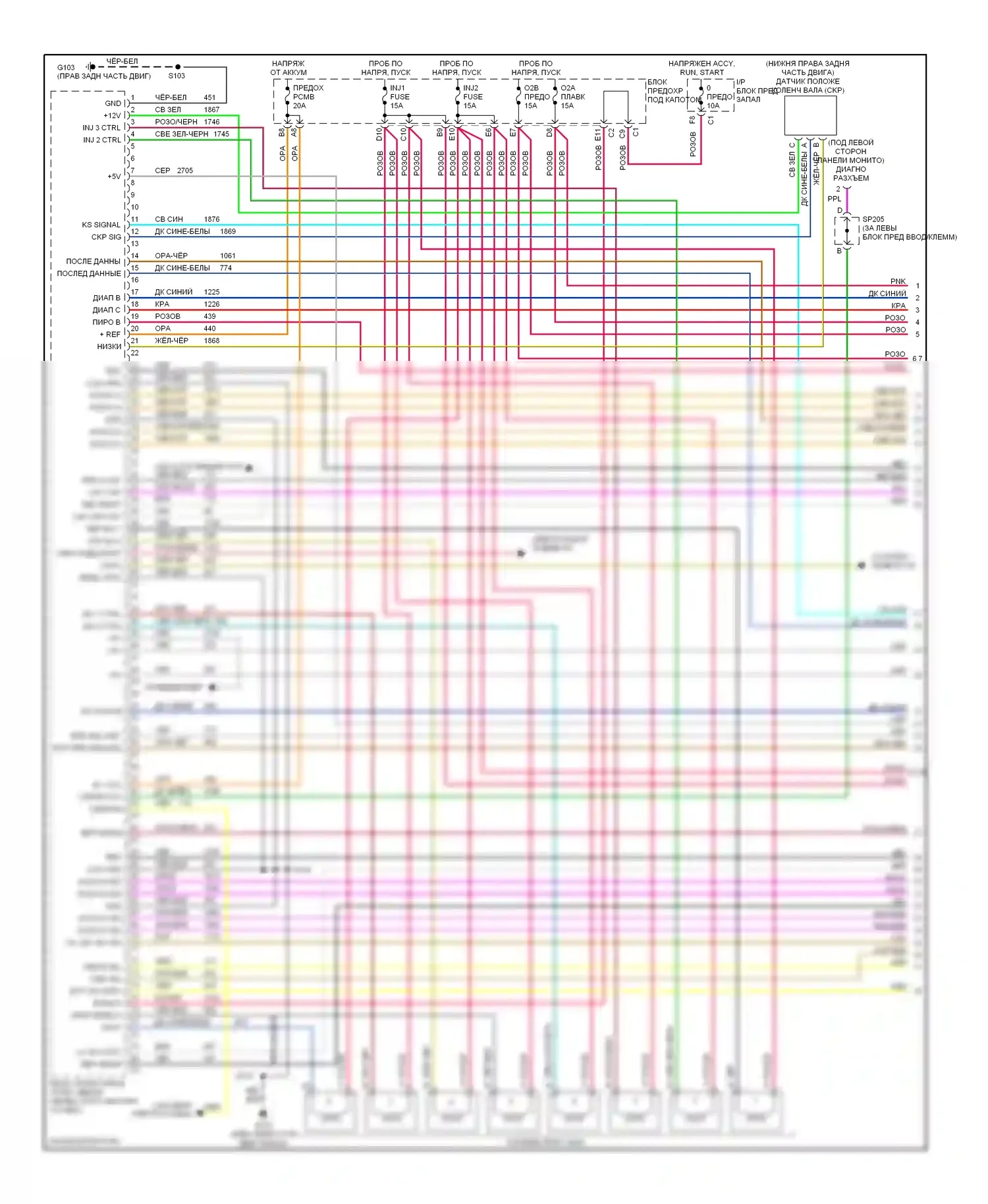H2 Hummer I (2002-2007): Электросхема двигателя 6.0l vin u (1 из 5) 