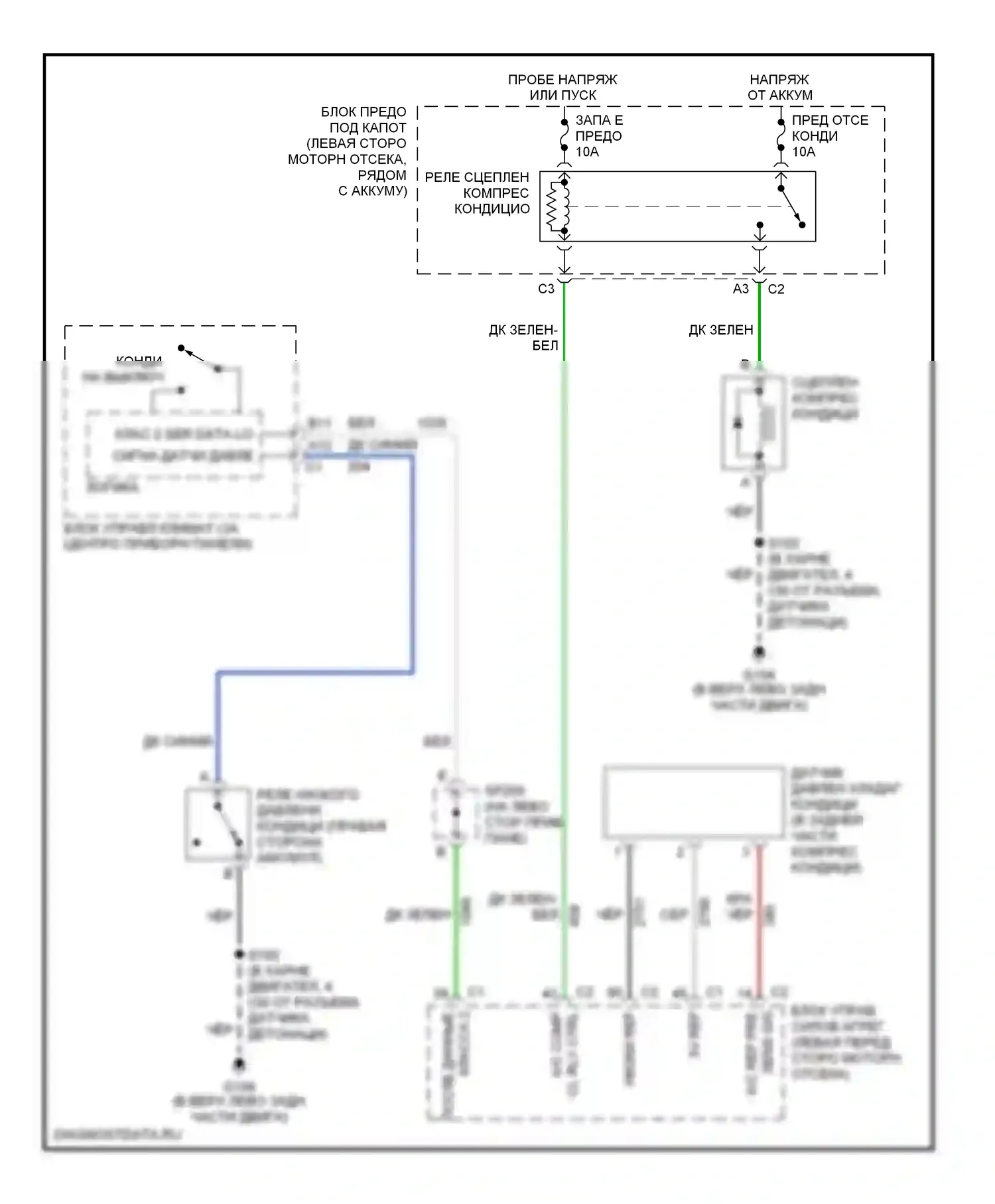 H2 Hummer I (2002-2007): Электросхема компрессора 