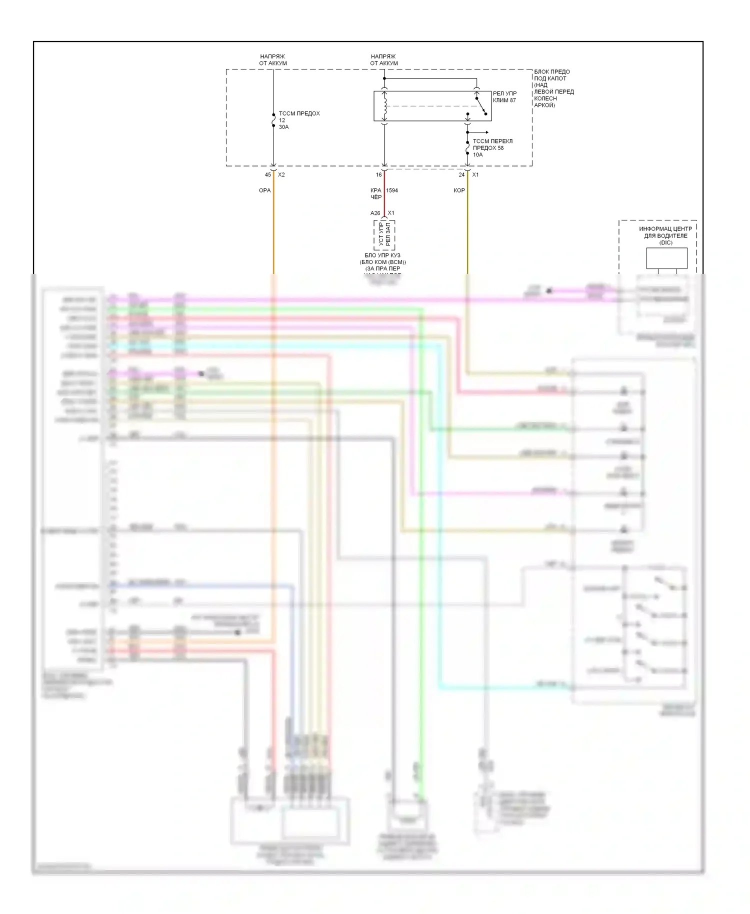 H3 Hummer I (2005-2010): Электросхема раздаточной коробки 