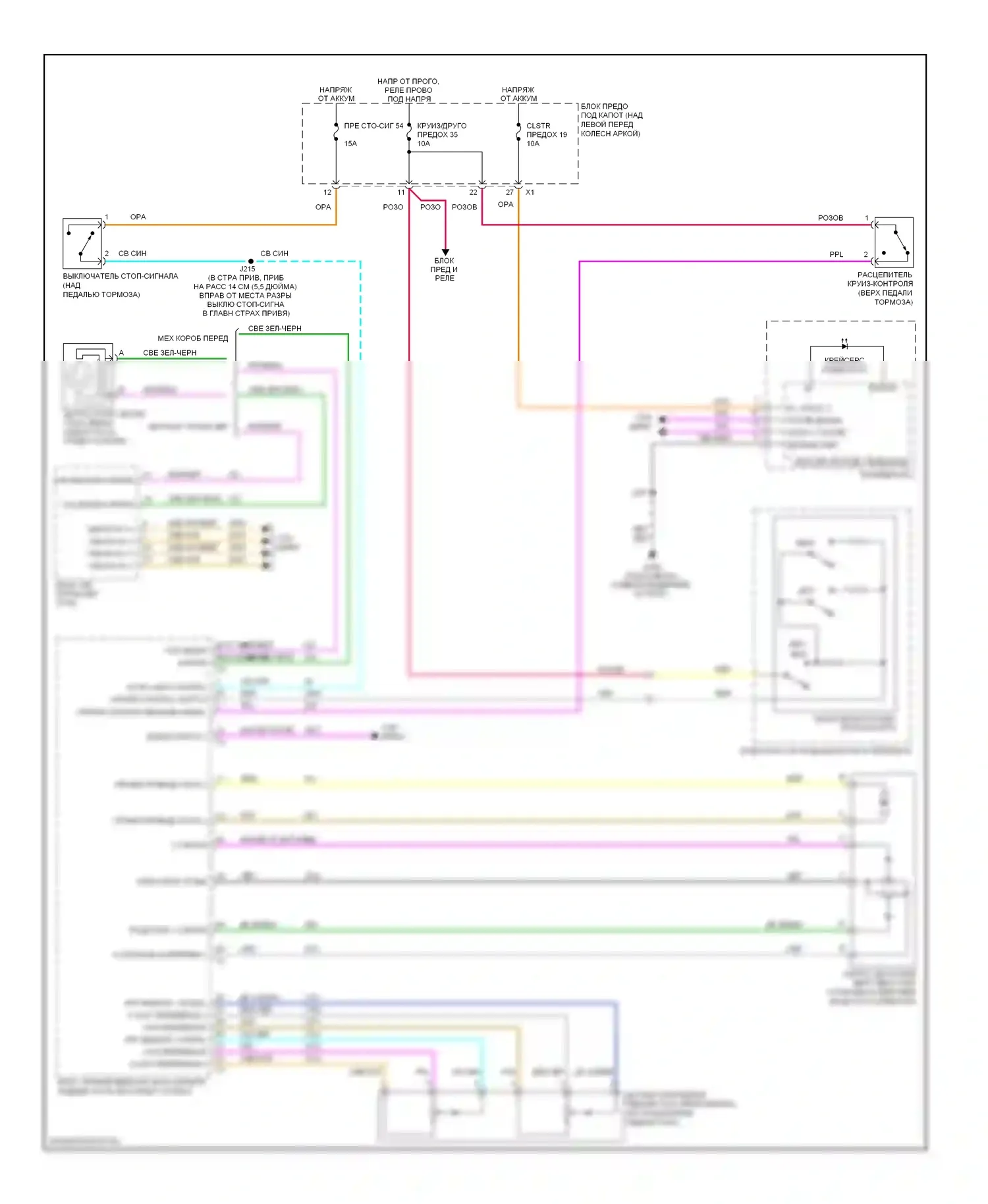 H3 Hummer I (2005-2010): Электросхема круиз-контроля 