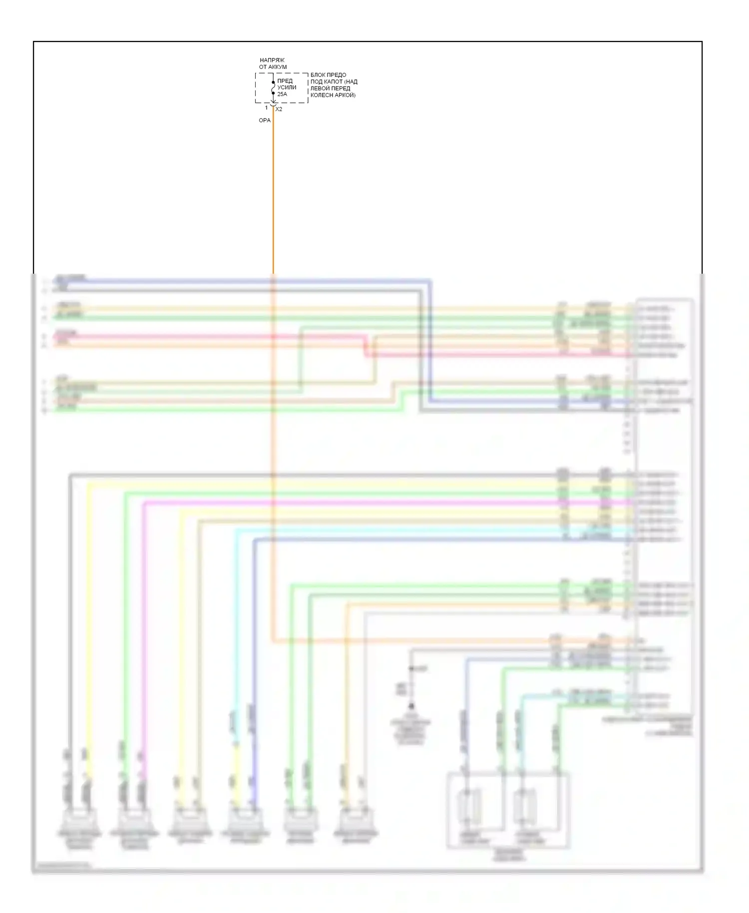 H3 Hummer I (2005-2010): Электросхема радиосистемы премиум-класса (2 из 2) 