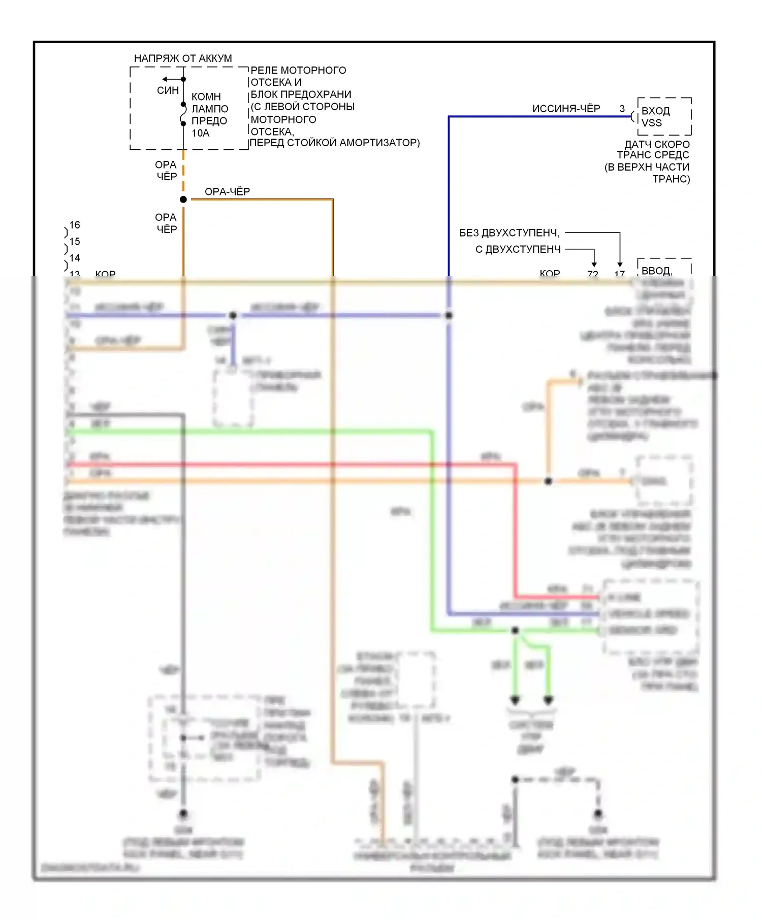 Accent Hyundai II рестайлинг (2002-2005): Can шина электросхема 