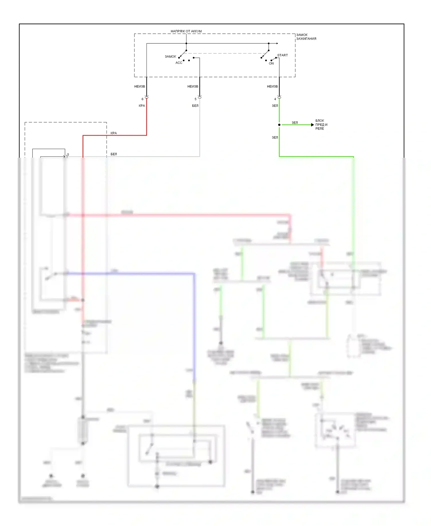 Accent Hyundai II рестайлинг (2002-2005): Электросхема стартера 