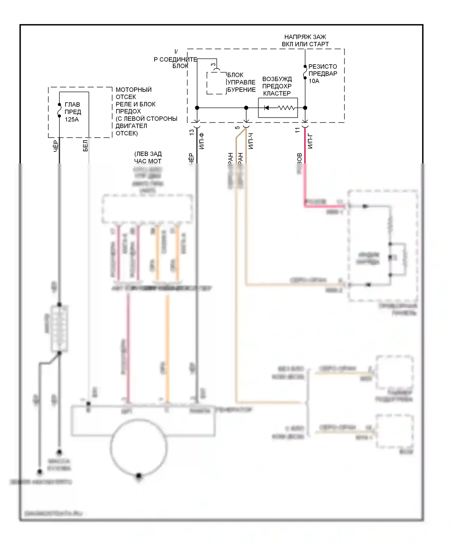Accent Hyundai II (1999-2012): Электросхема генератора 