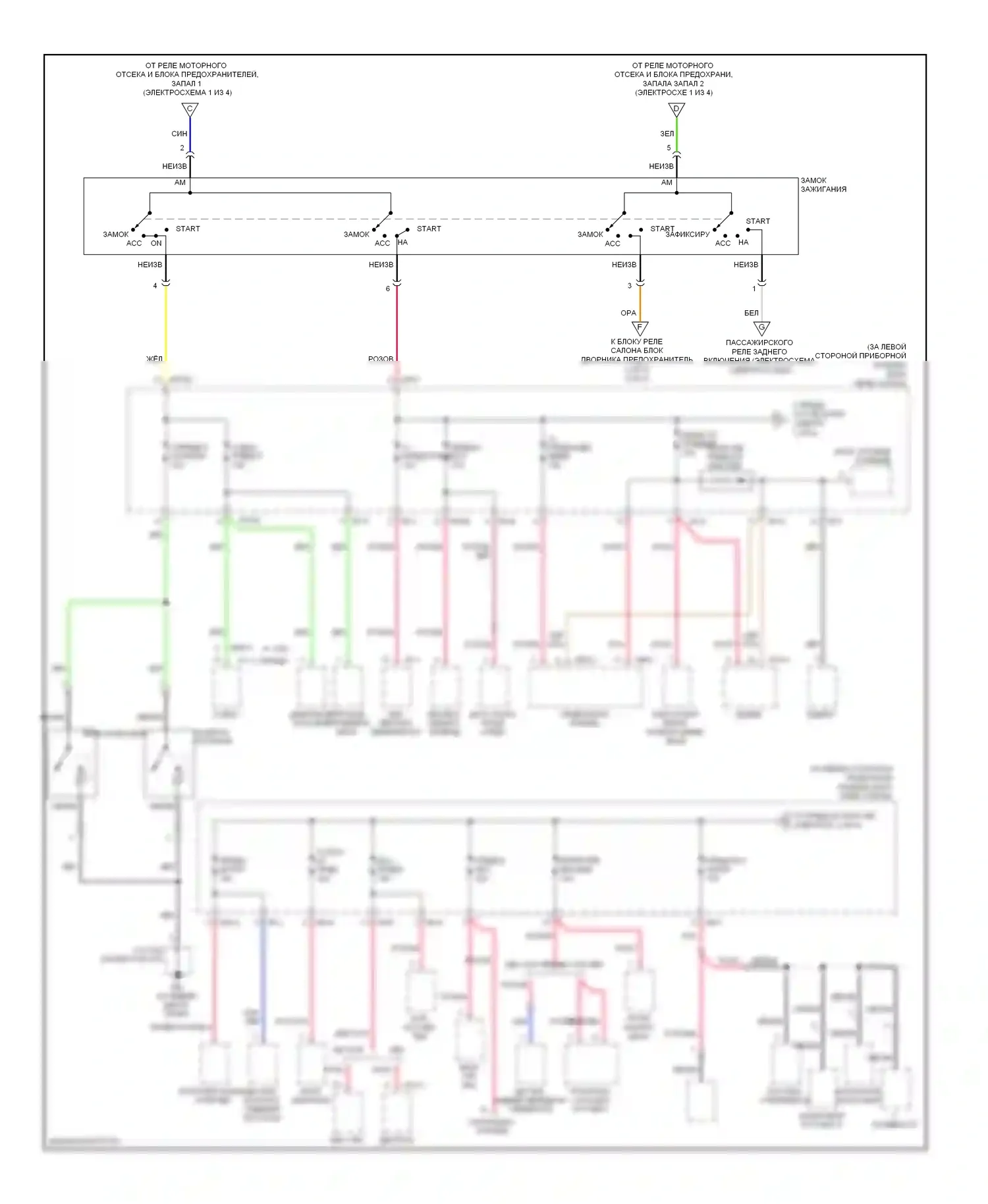 Accent Hyundai III (2006-2011): Электросхема блока предохранителей реле (2 из 4) 