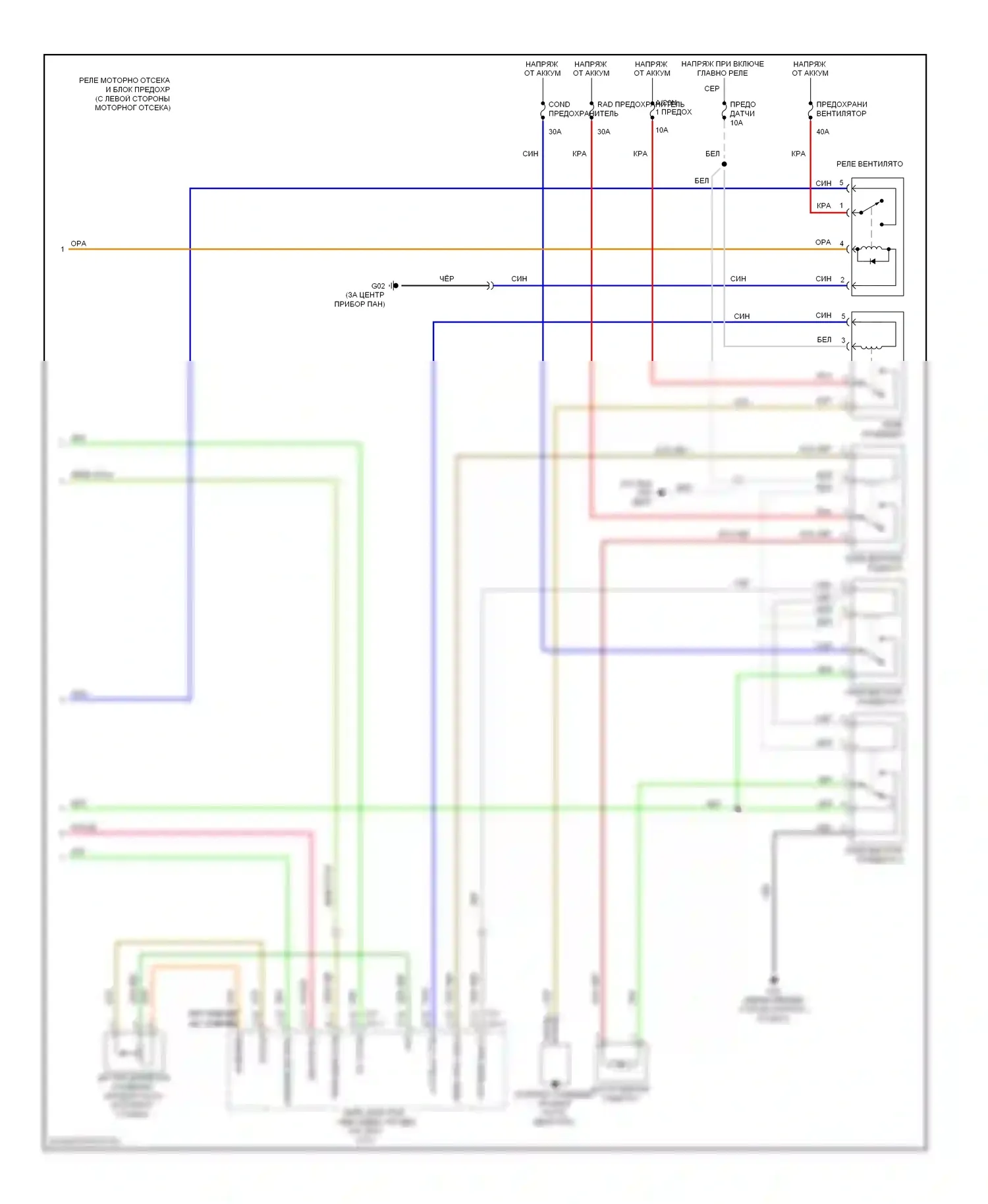 Accent Hyundai III (2006-2011): Электросхема ручного кондиционера (2 из 2) 