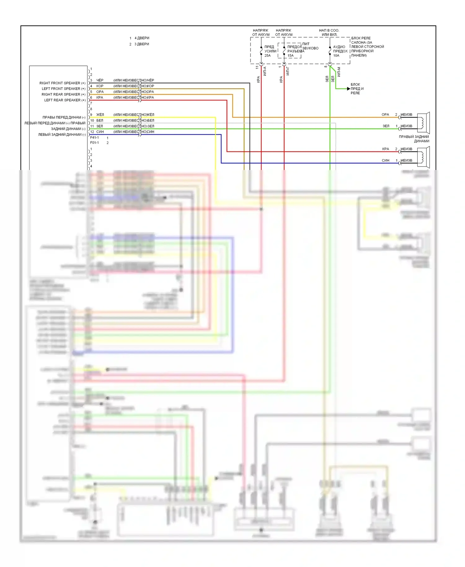 Accent Hyundai III (2006-2011): Магнитола электросхема соединений, сша с усилителем 