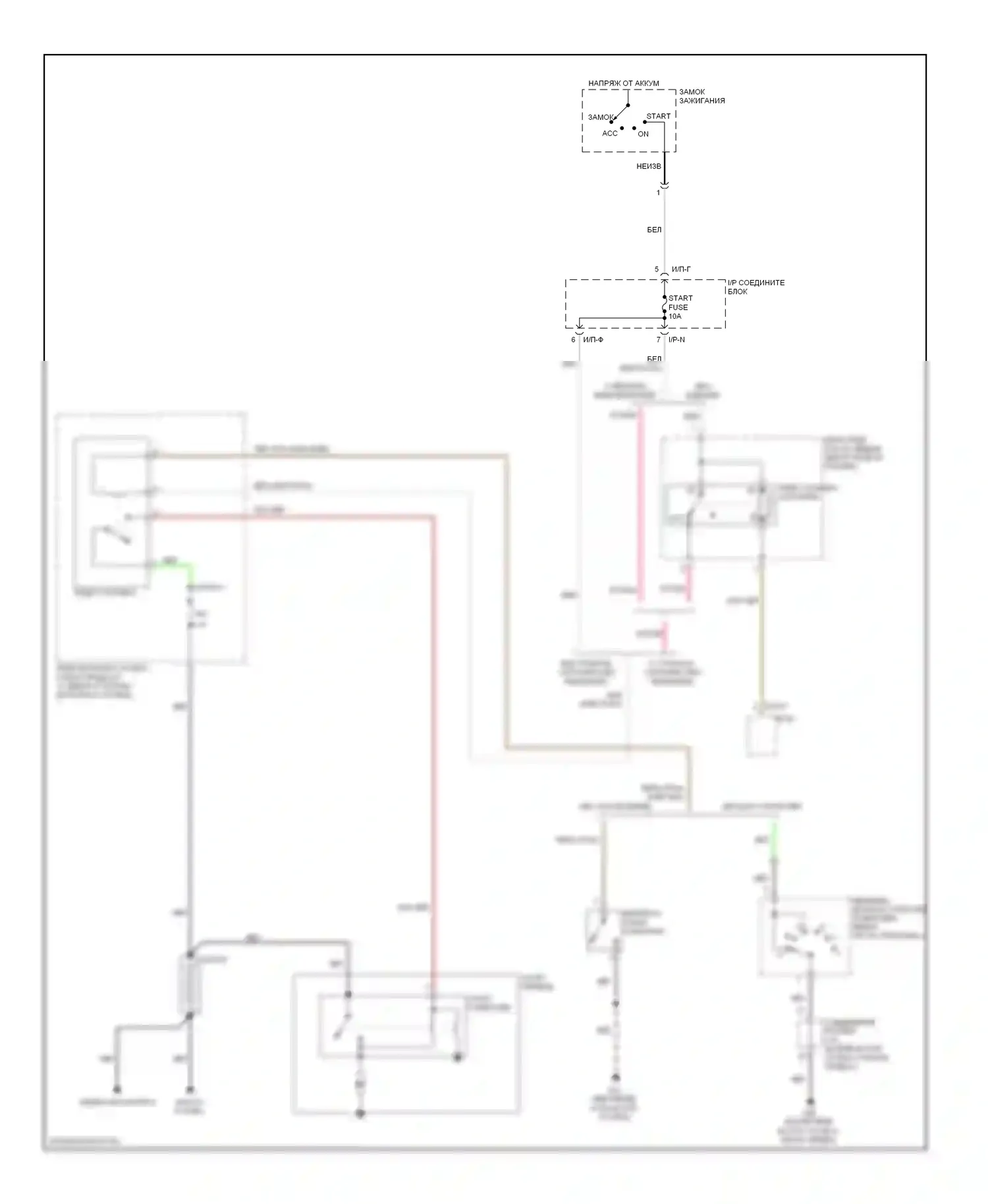 Accent Hyundai III (2006-2011): Электросхема стартера 