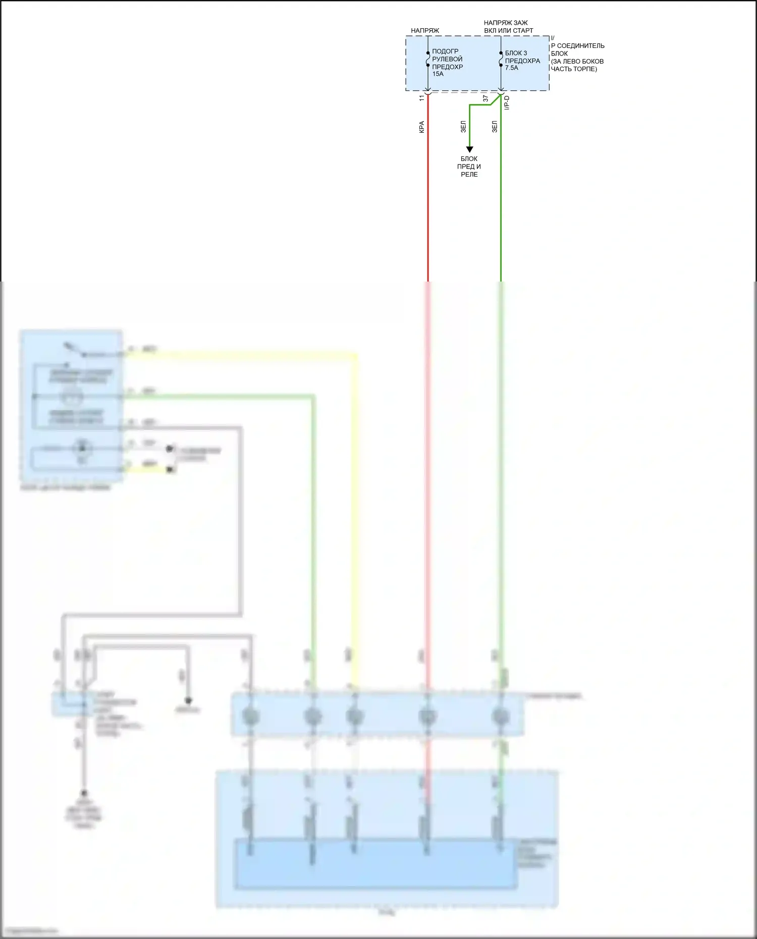 Accent Hyundai V рестайлинг (2020-2024): Электросхема рулевого колеса с подогревом 