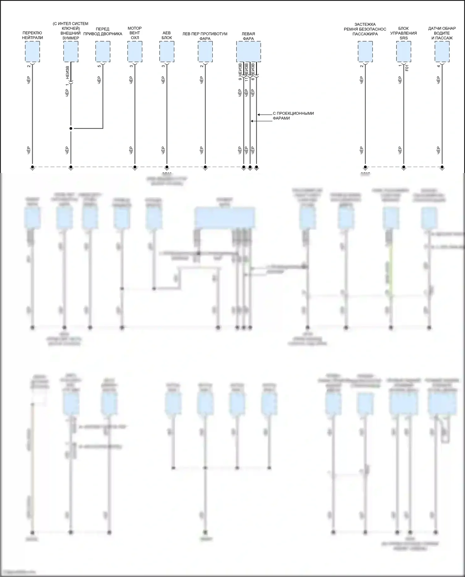 Accent Hyundai V рестайлинг (2020-2024): Электросхема точек подключения масс (3 из 4) 
