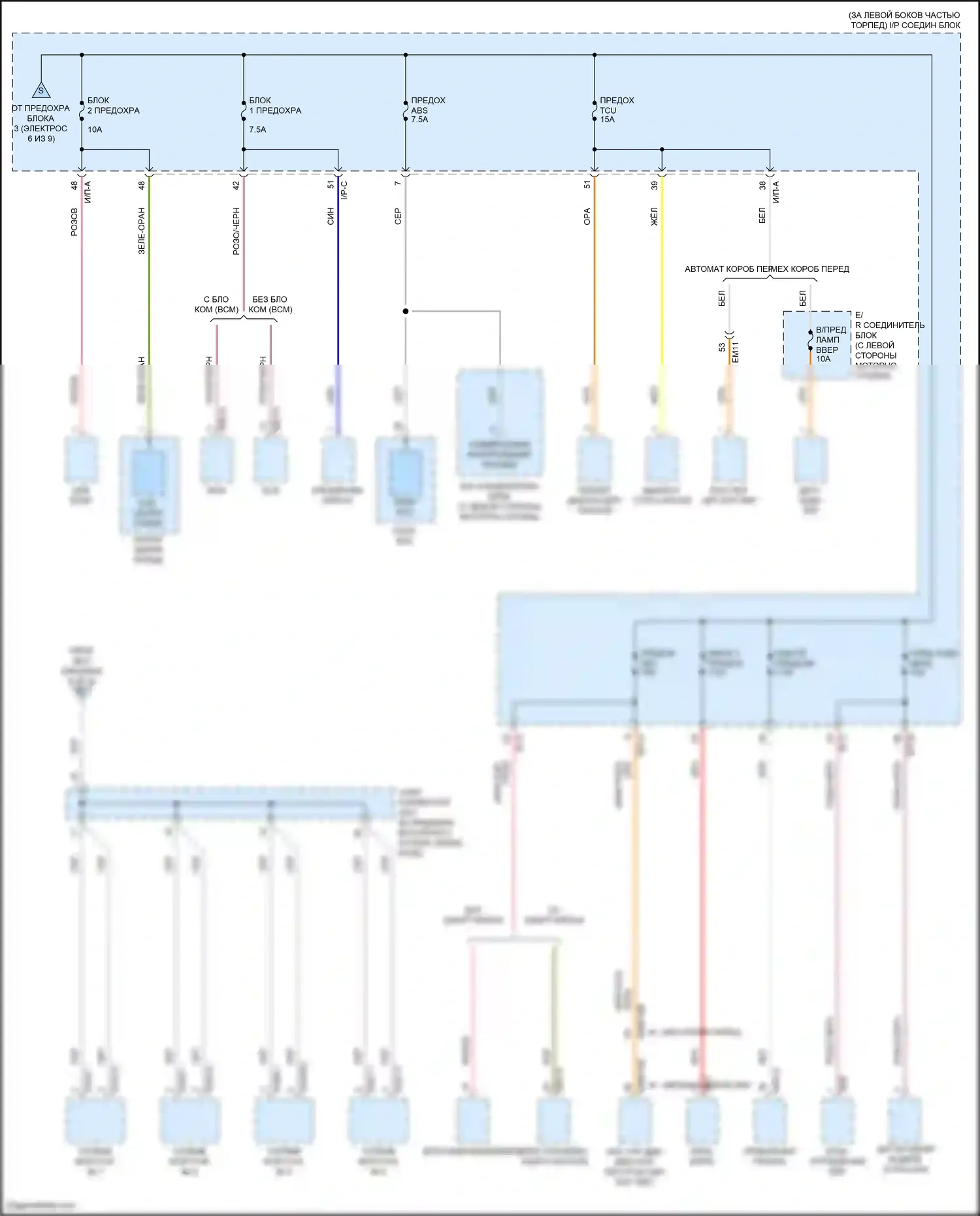 Accent Hyundai V (2017-2023): Электросхема блока предохранителей реле (7 из 9) 