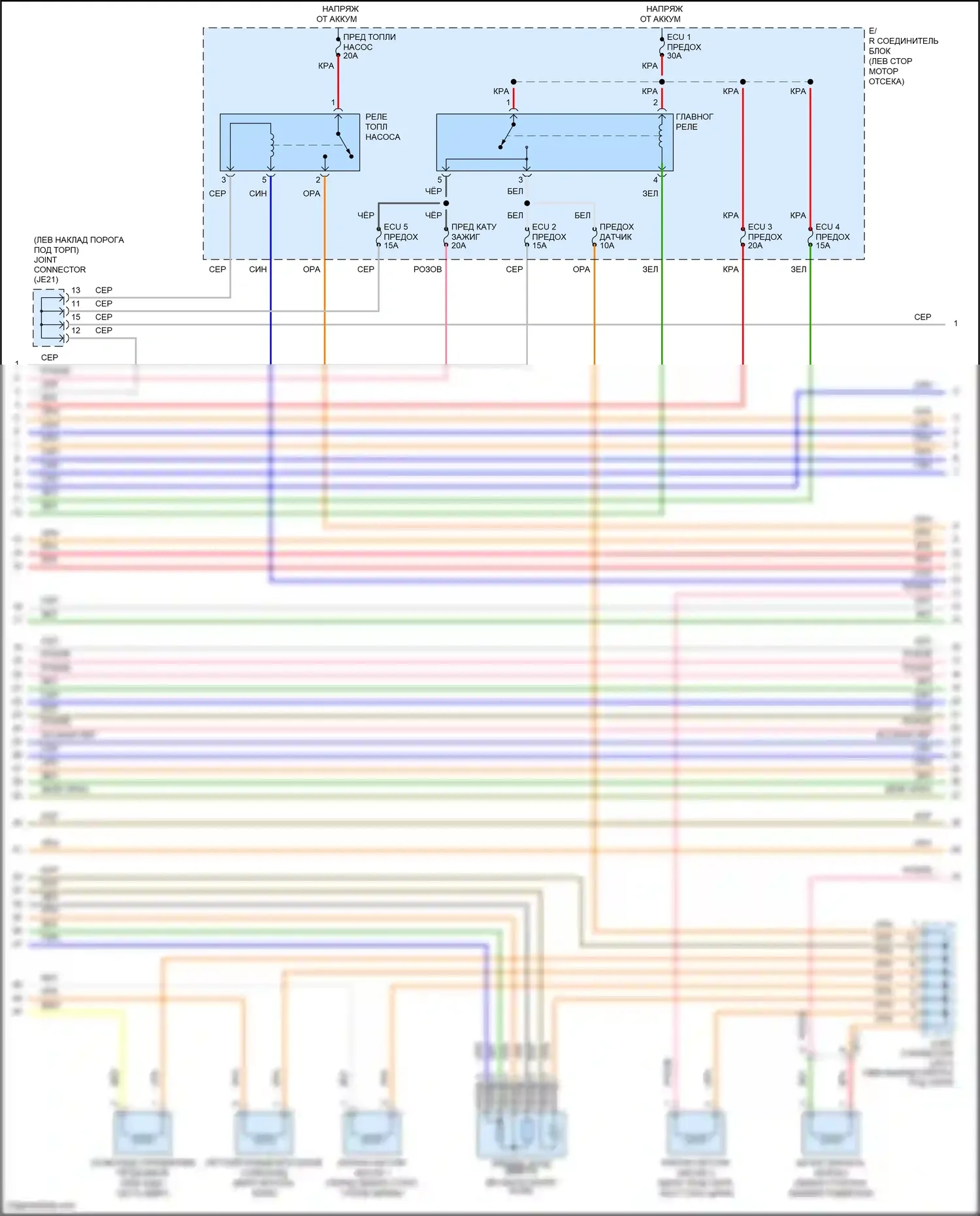 Accent Hyundai V (2017-2023): Электросхема двигателя 1.6l, ручной коробки передач (3 из 6) 