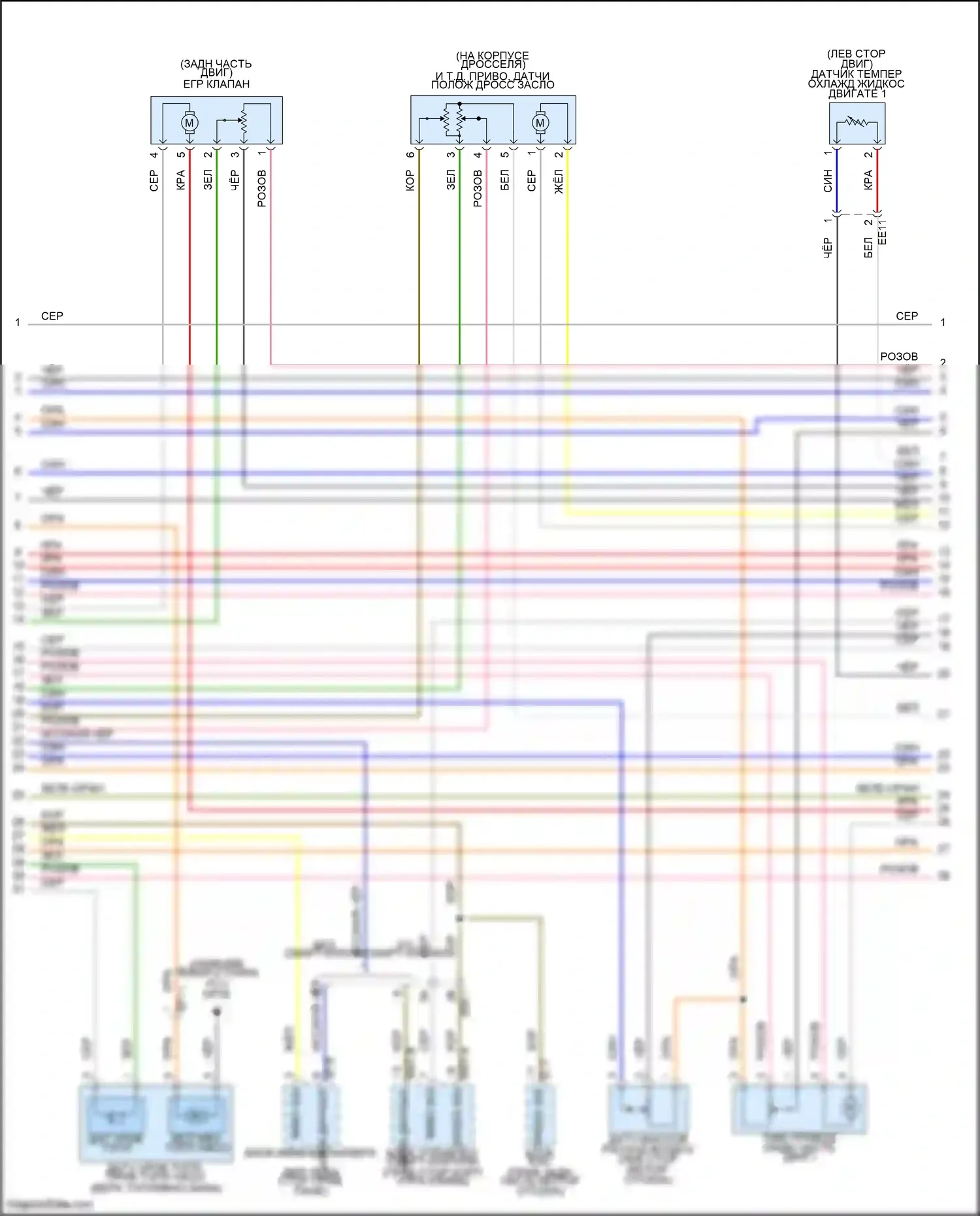 Accent Hyundai V (2017-2023): Электросхема двигателя 1.6l, ручной коробки передач (5 из 6) 
