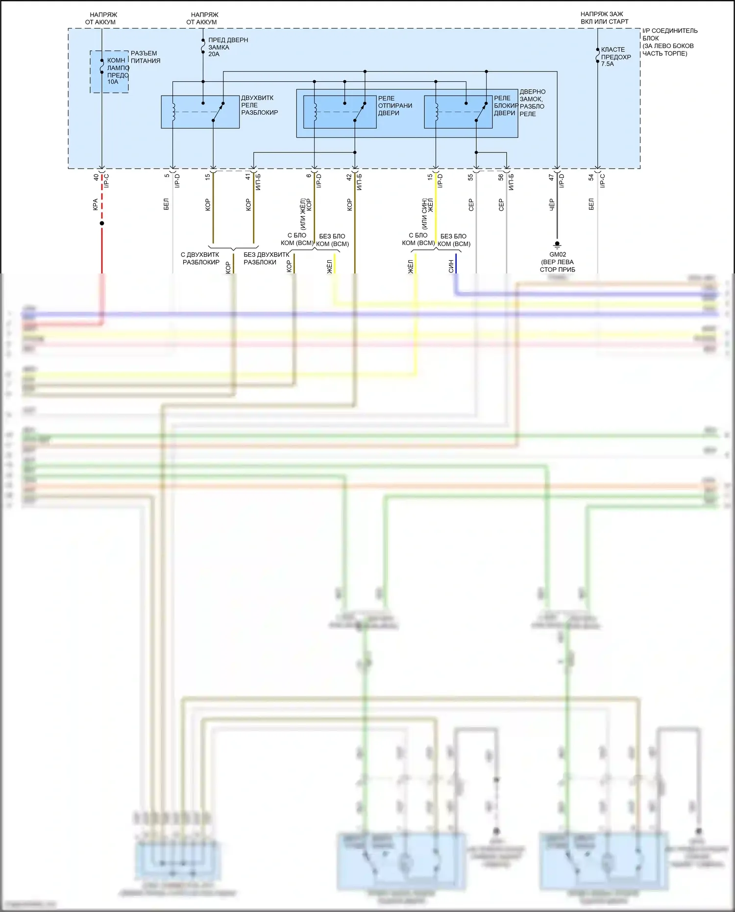 Accent Hyundai V (2017-2023): Электросхема защиты от взлома (2 из 3) 