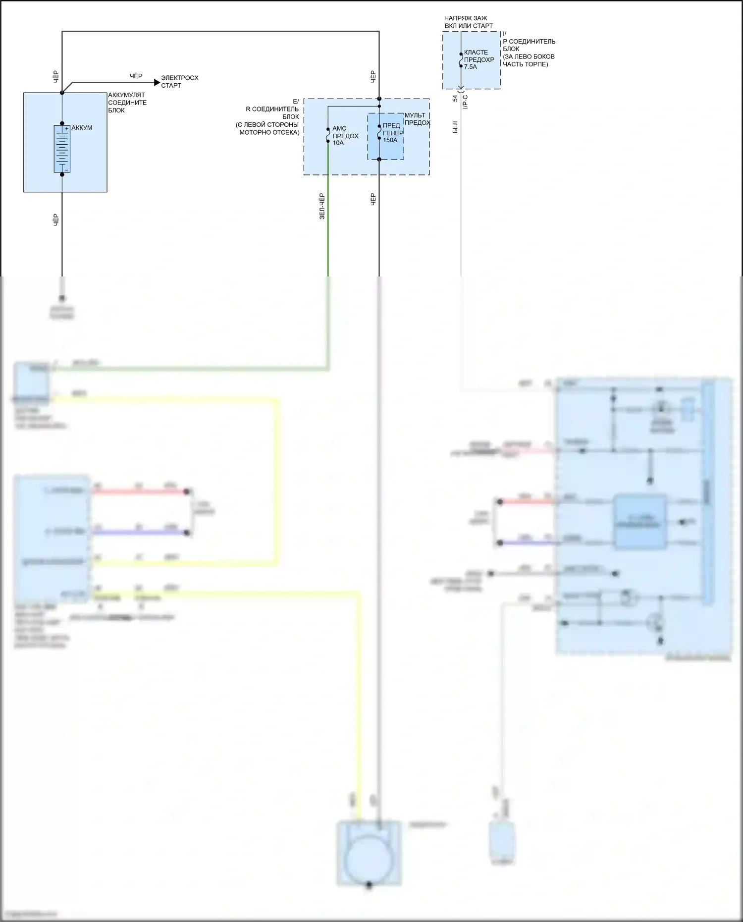 Accent Hyundai V (2017-2023): Электросхема генератора 