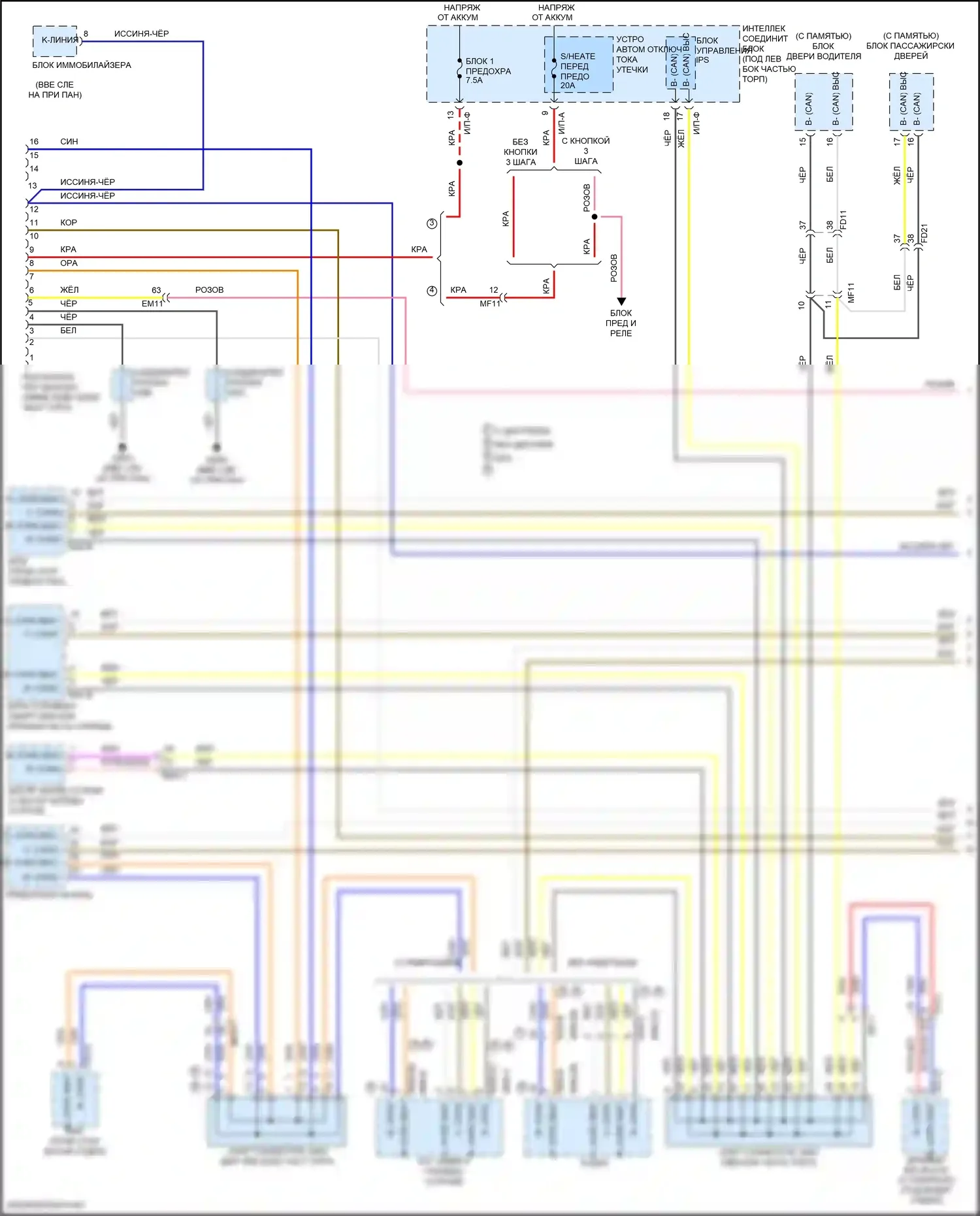 Avante Hyundai VI рестайлинг (2018-2020): Can шина электросхема (1 из 3) 