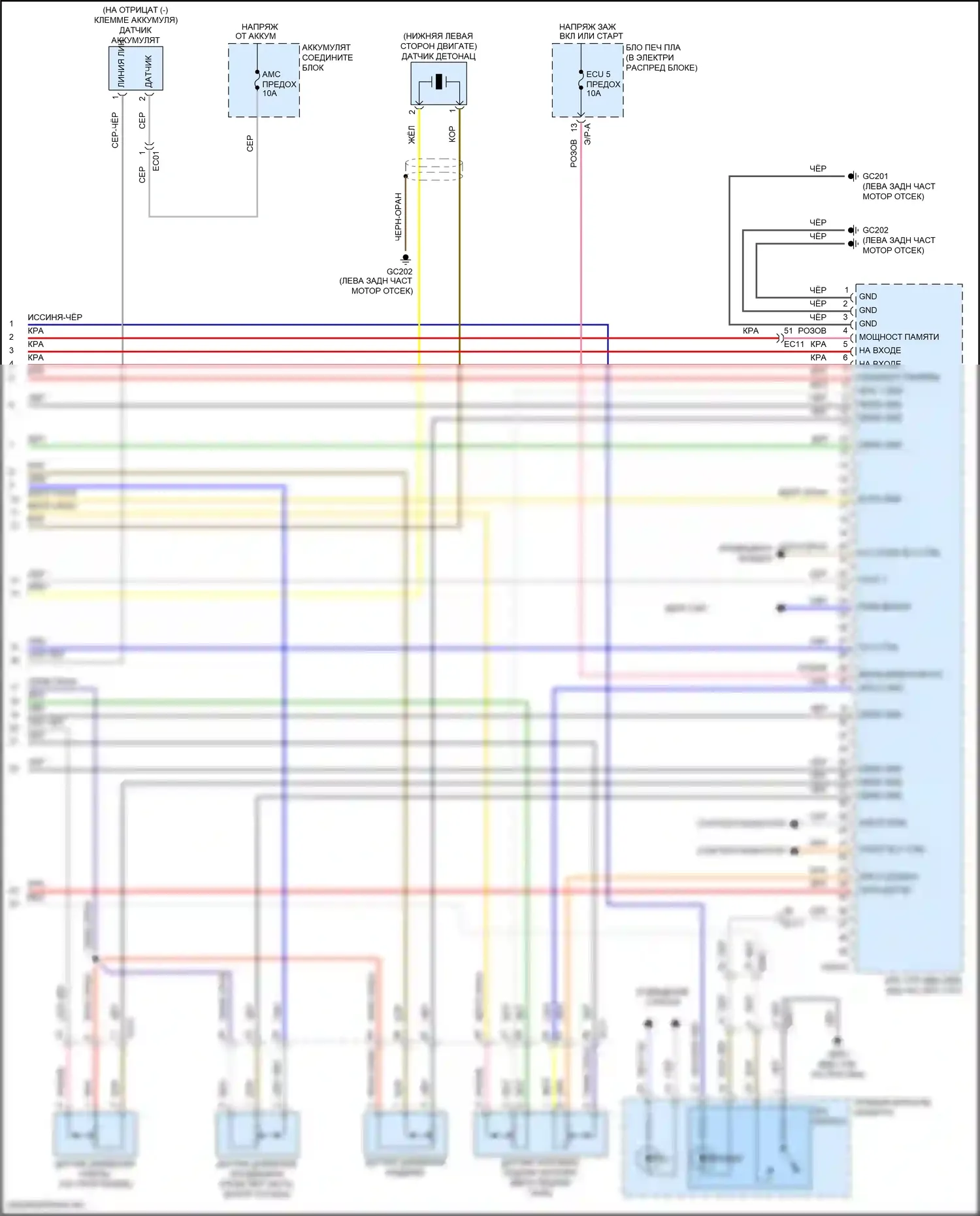 Avante Hyundai VI рестайлинг (2018-2020): Электросхема двигателя 1.4л турбо (6 из 6) 