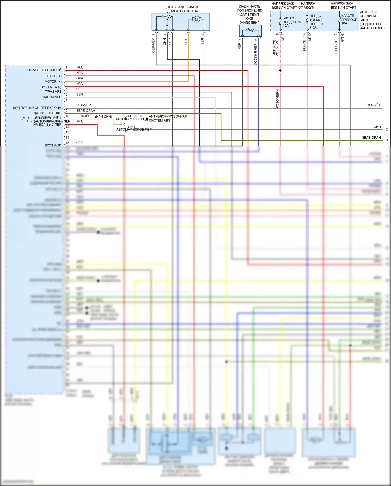 Avante Hyundai VI рестайлинг (2018-2020): Электросхема двигателя 2.0l, ivt (1 из 7) 
