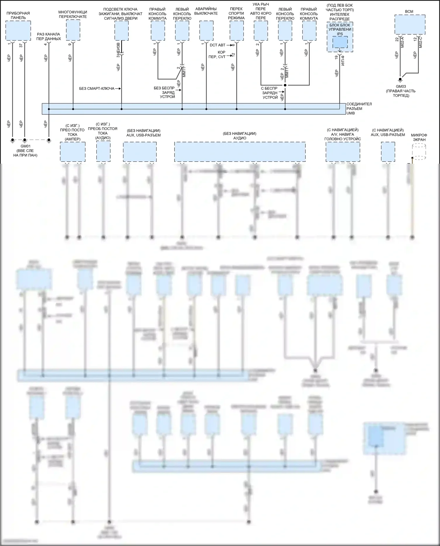 Avante Hyundai VI рестайлинг (2018-2020): Электросхема разводки массы, ада (1 из 4) 