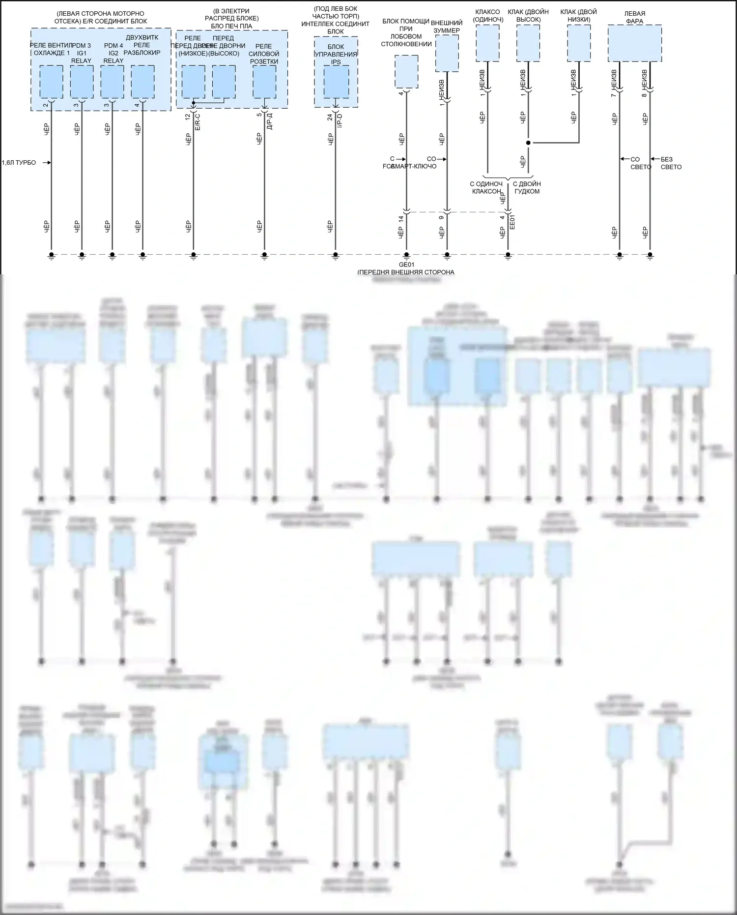 Avante Hyundai VI рестайлинг (2018-2020): Электросхема разводки массы, объявление (2 из 4) 