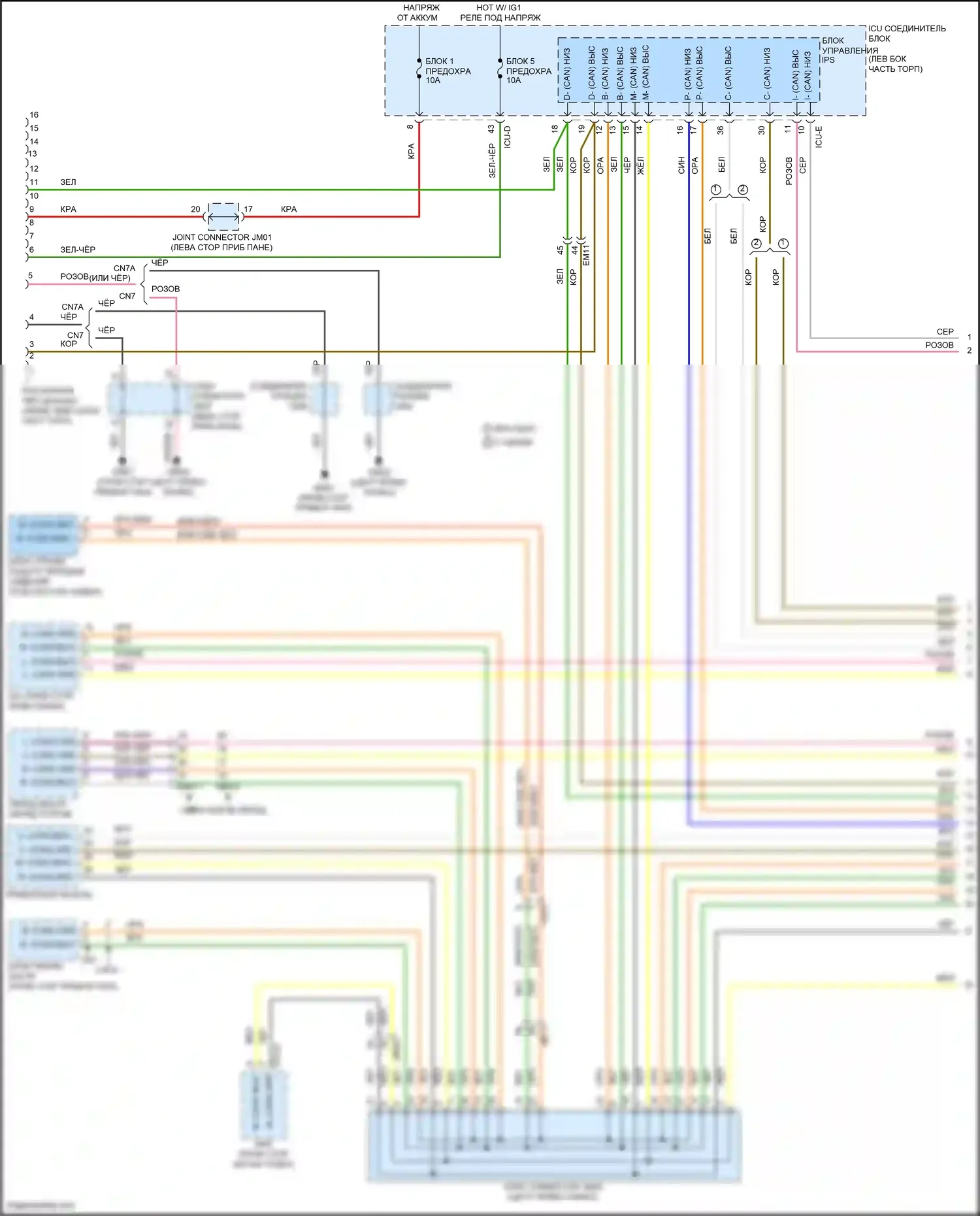 Avante Hyundai VII (2020-2024): Can шина электросхема, за исключением гибридной (1 из 4) 
