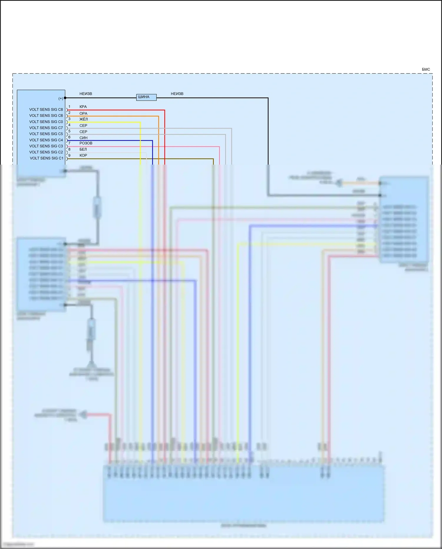 Avante Hyundai VII (2020-2024): Электросхема двигатель 1.6л гибрид, электросхема управления гибридом (8 из 8) 