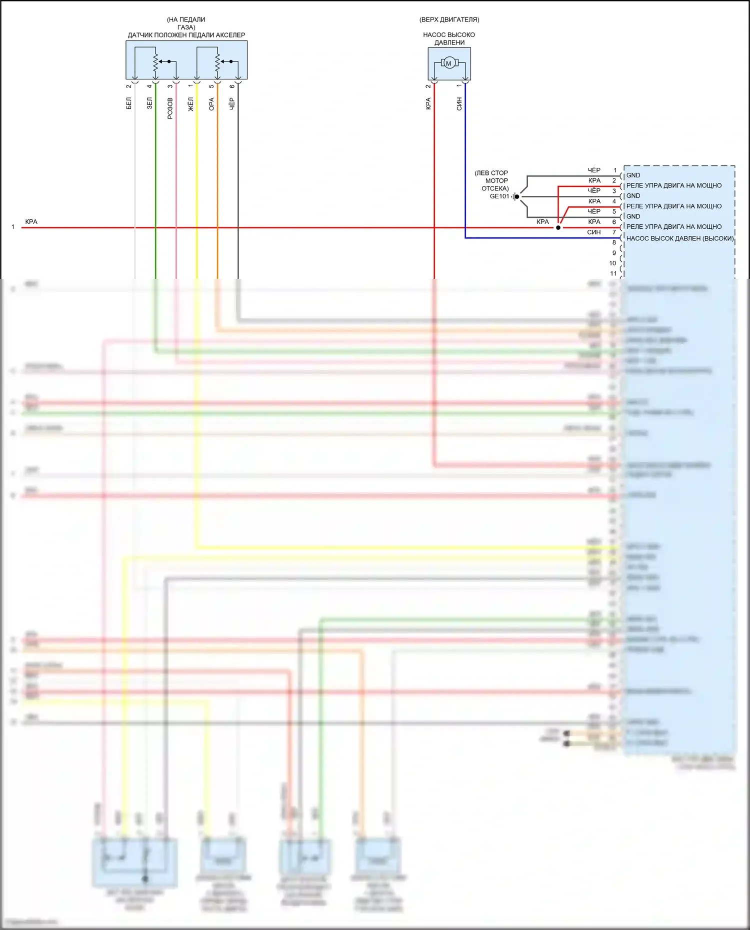 Avante Hyundai VII (2020-2024): Электросхема двигателя 1.6l гибрид, электросхема управления mfi (5 из 5) 