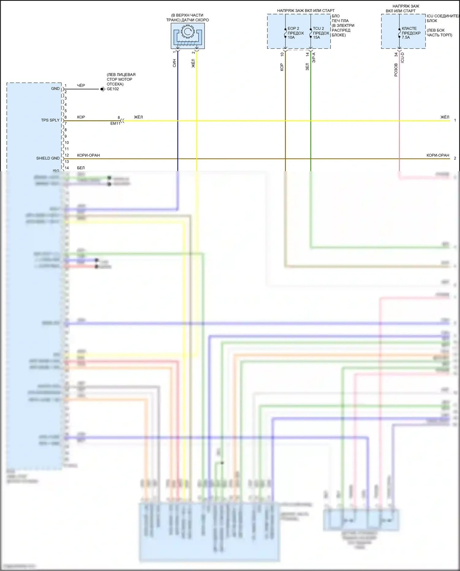 Avante Hyundai VII (2020-2024): Электросхема двигателя 2.0l (1 из 8) 