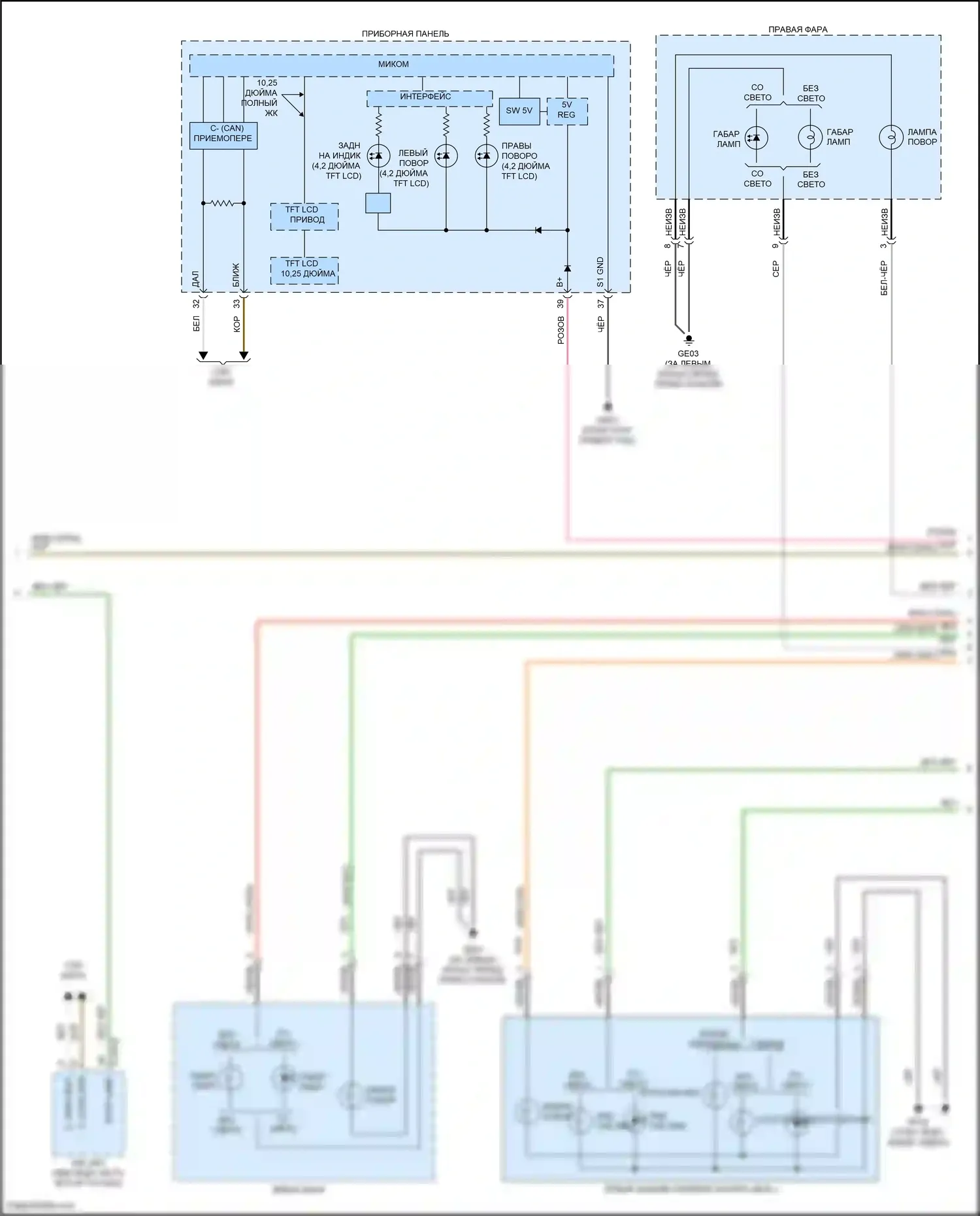 Avante Hyundai VII (2020-2024): Электросхема фар и фонарей (2 из 4) 